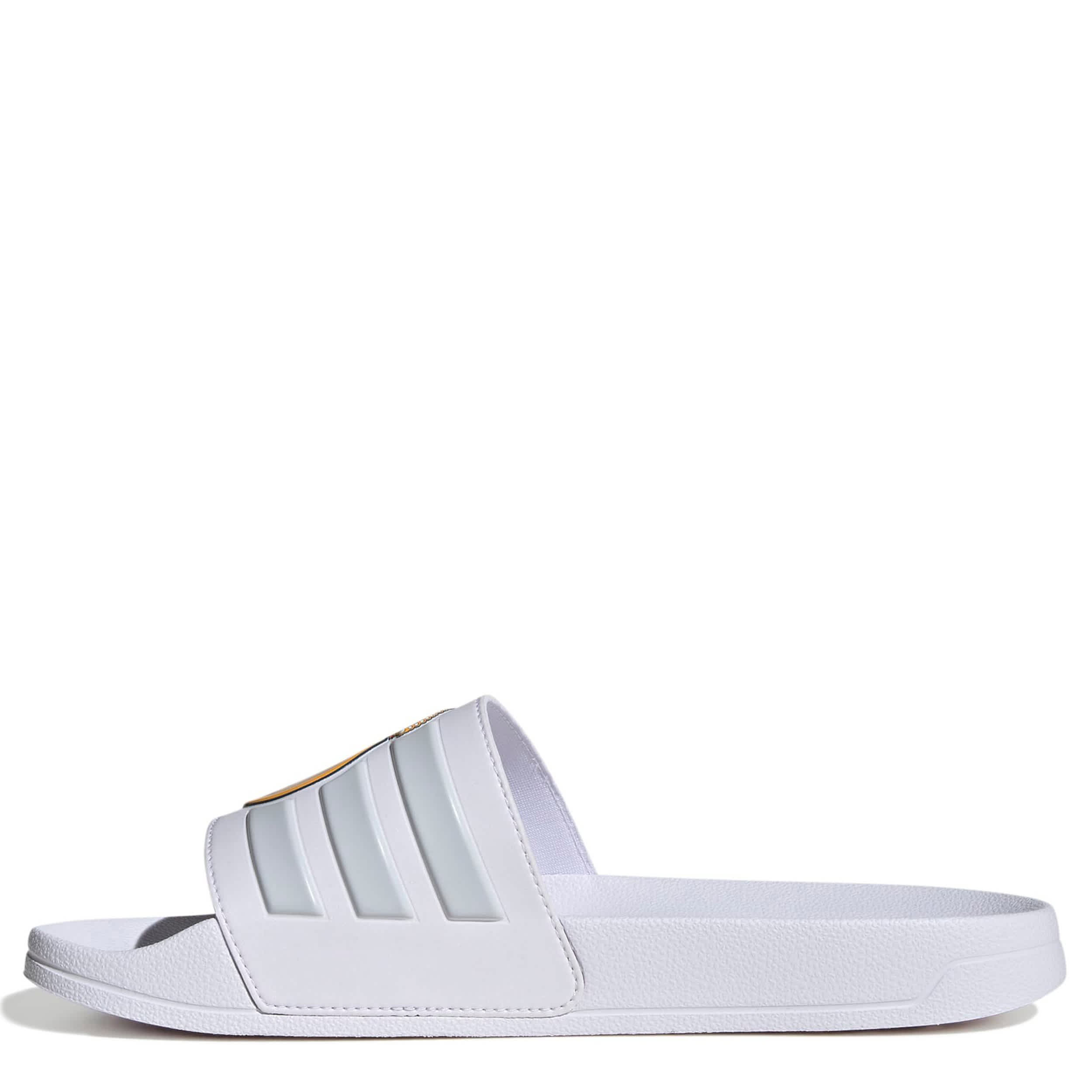 ADIDAS-MENS ADILETTE SHOWER SLIDE-WHITE & GREY