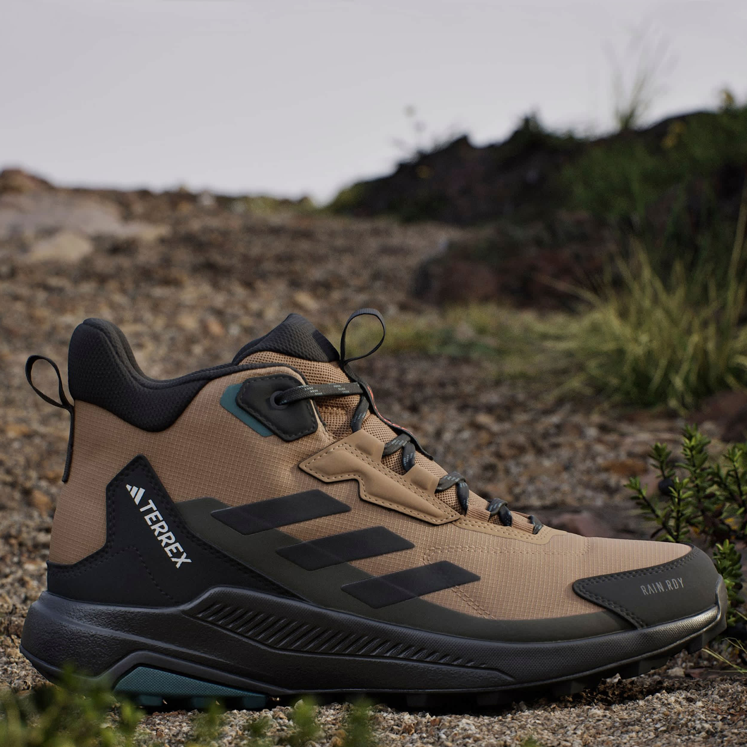 ADIDAS-MENS TERREX ANYLANDER HIKING SHOE-BROWN & BLACK