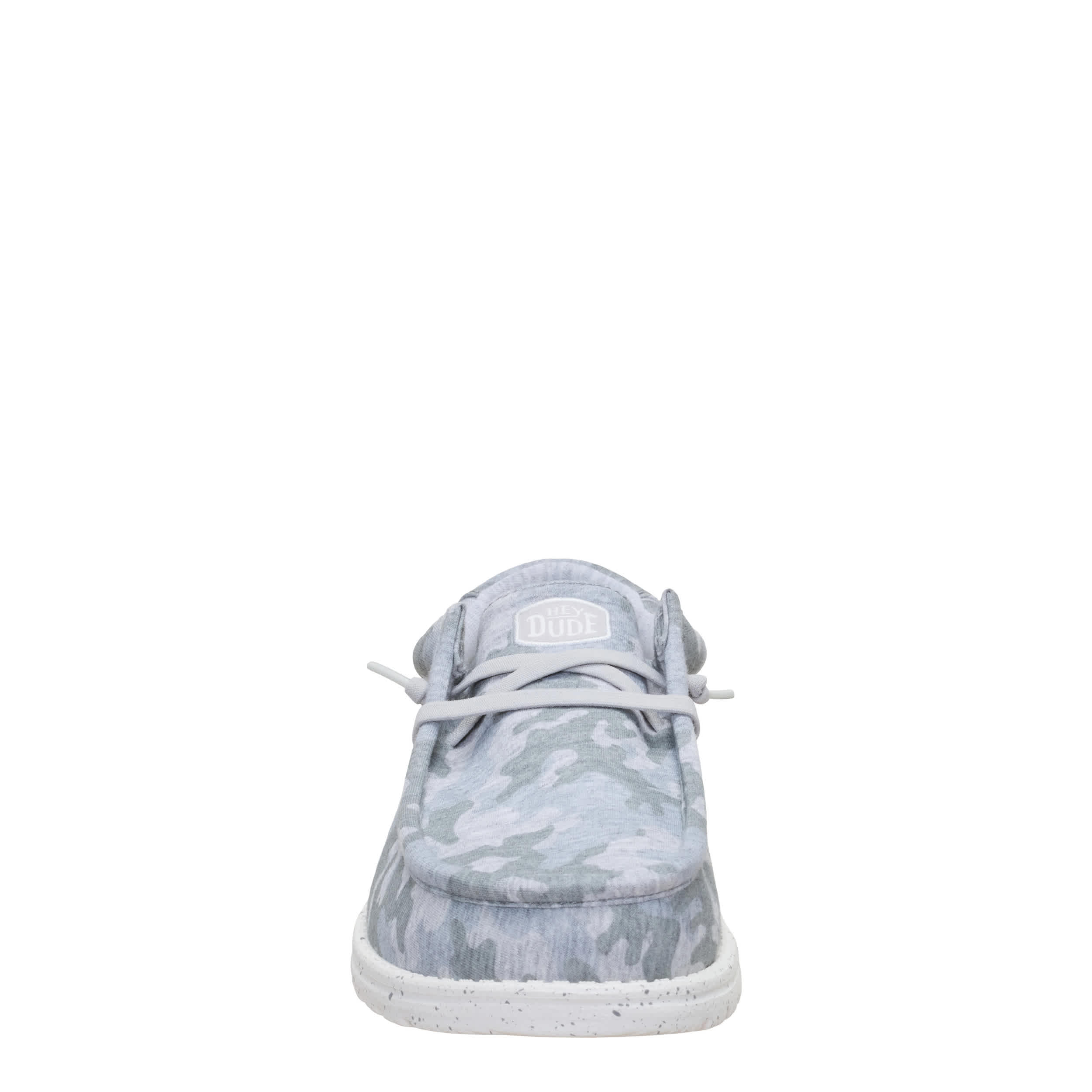 HEYDUDE-MENS WALLY SLIP ON SNEAKER-GREY & CAMO