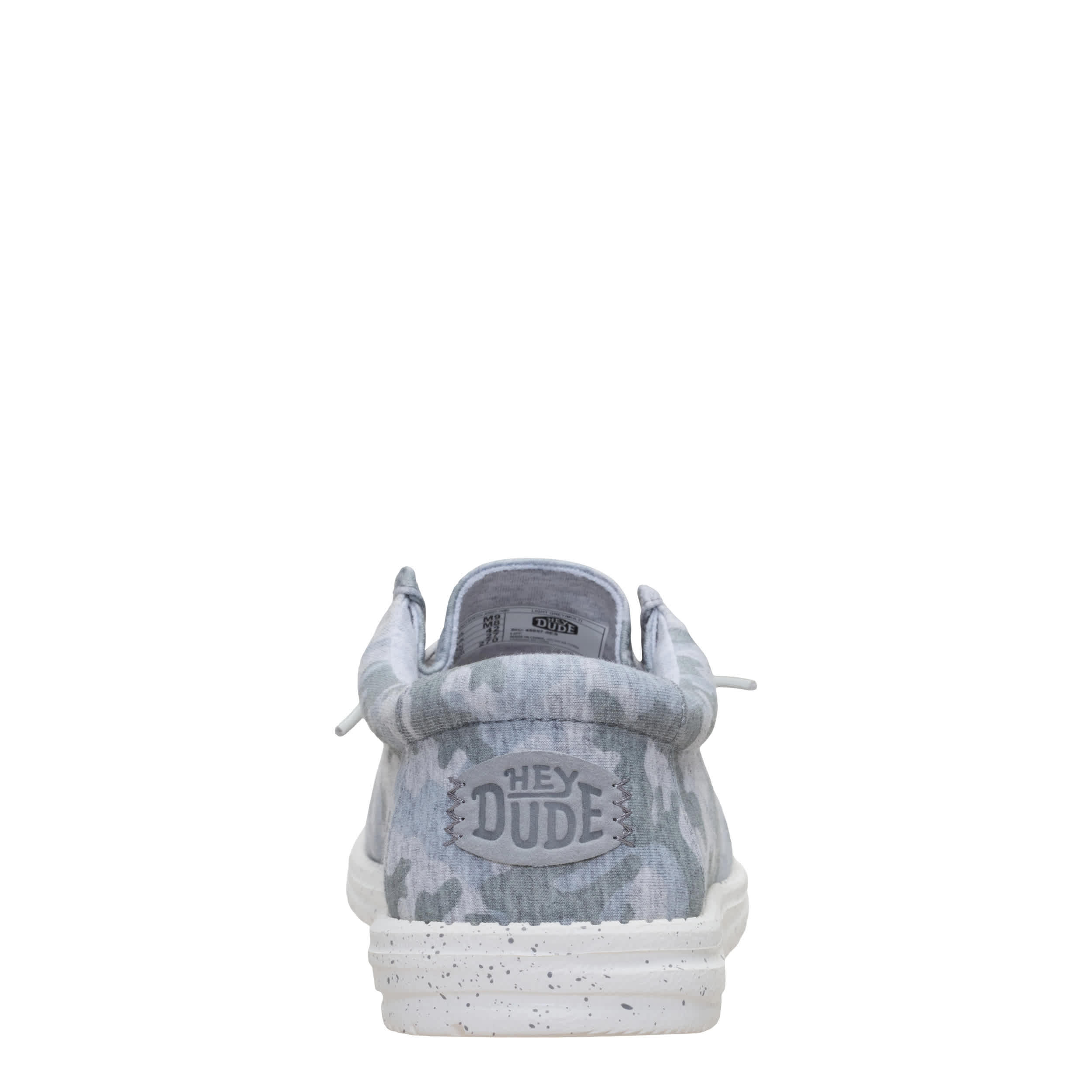 HEYDUDE-MENS WALLY SLIP ON SNEAKER-GREY & CAMO