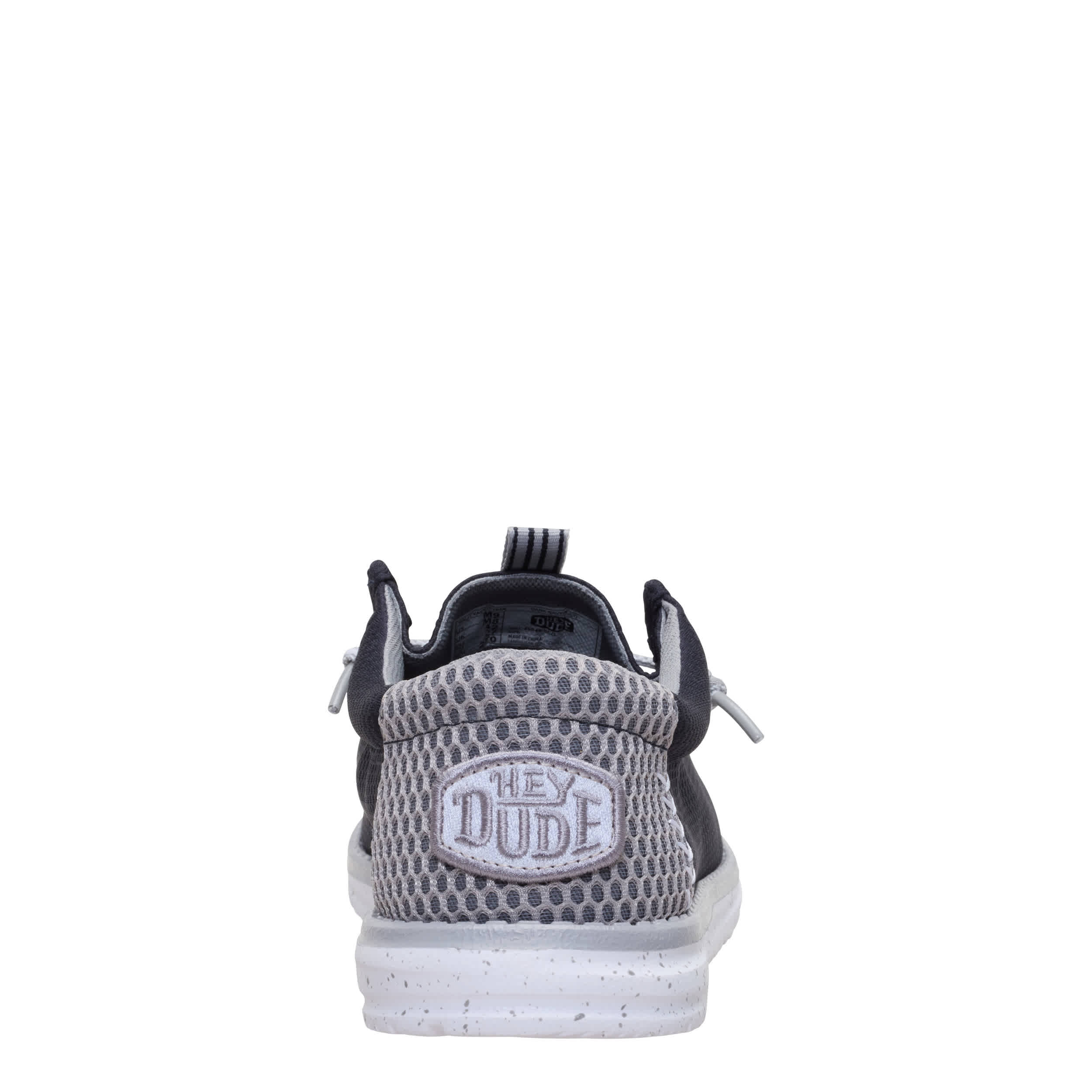 HEYDUDE-MENS WALLY SLIP ON SNEAKER-NAVY & GREY