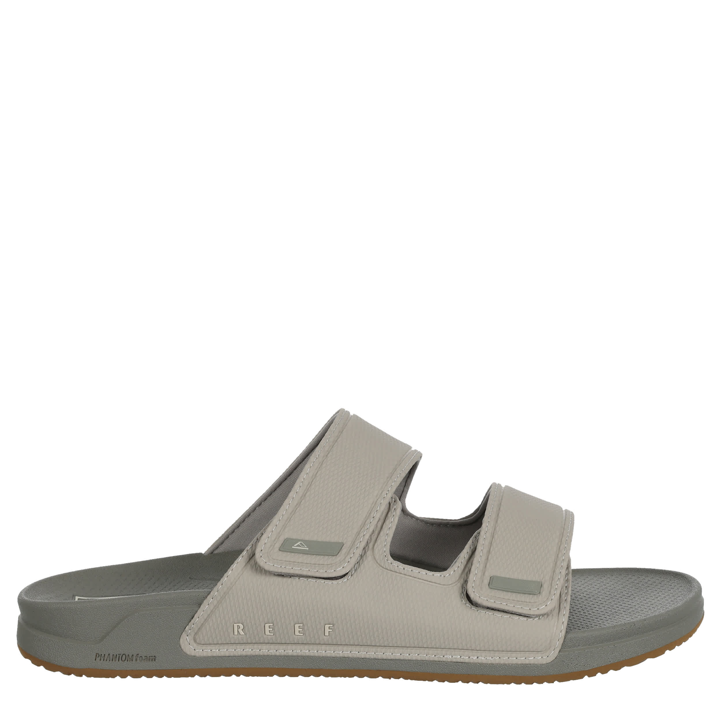 REEF-MENS SPRING BREAKPOINT SLIDE SANDAL-PALE GREY & GREY