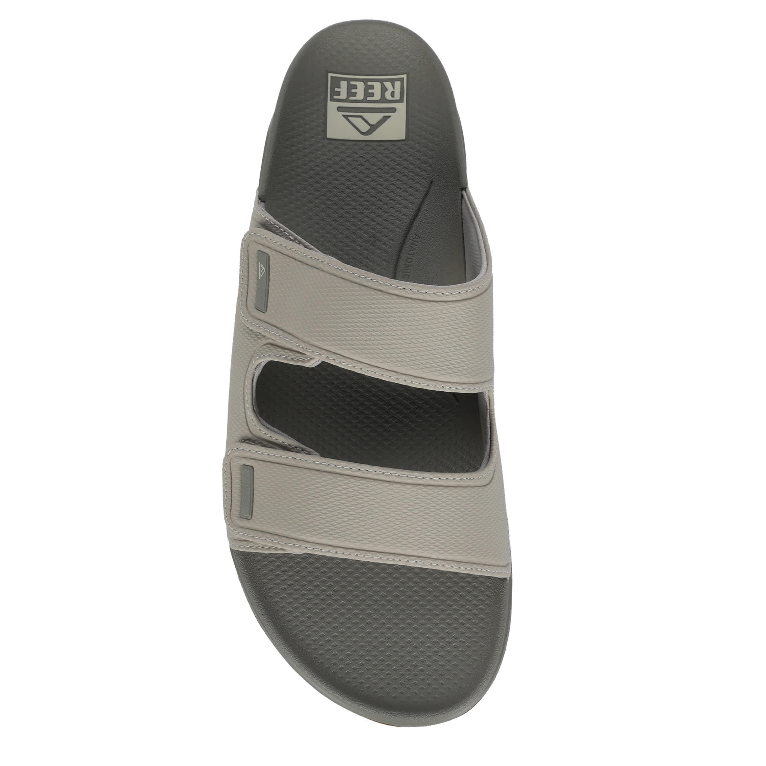 REEF-MENS SPRING BREAKPOINT SLIDE SANDAL-PALE GREY & GREY