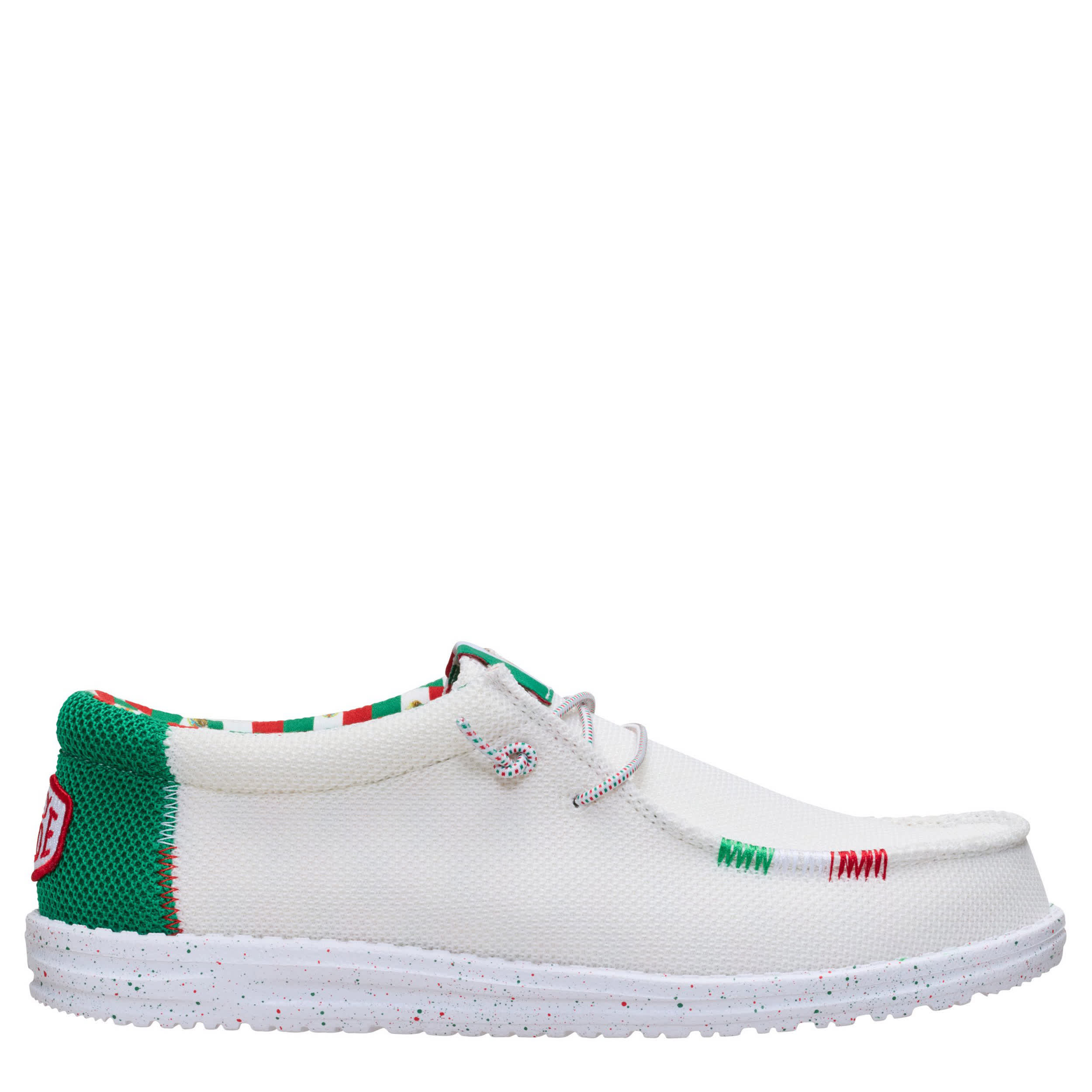 HEYDUDE-MENS WALLY VIVA MEXICO SLIP ON SNEAKER-WHITE & MULTICOLOR