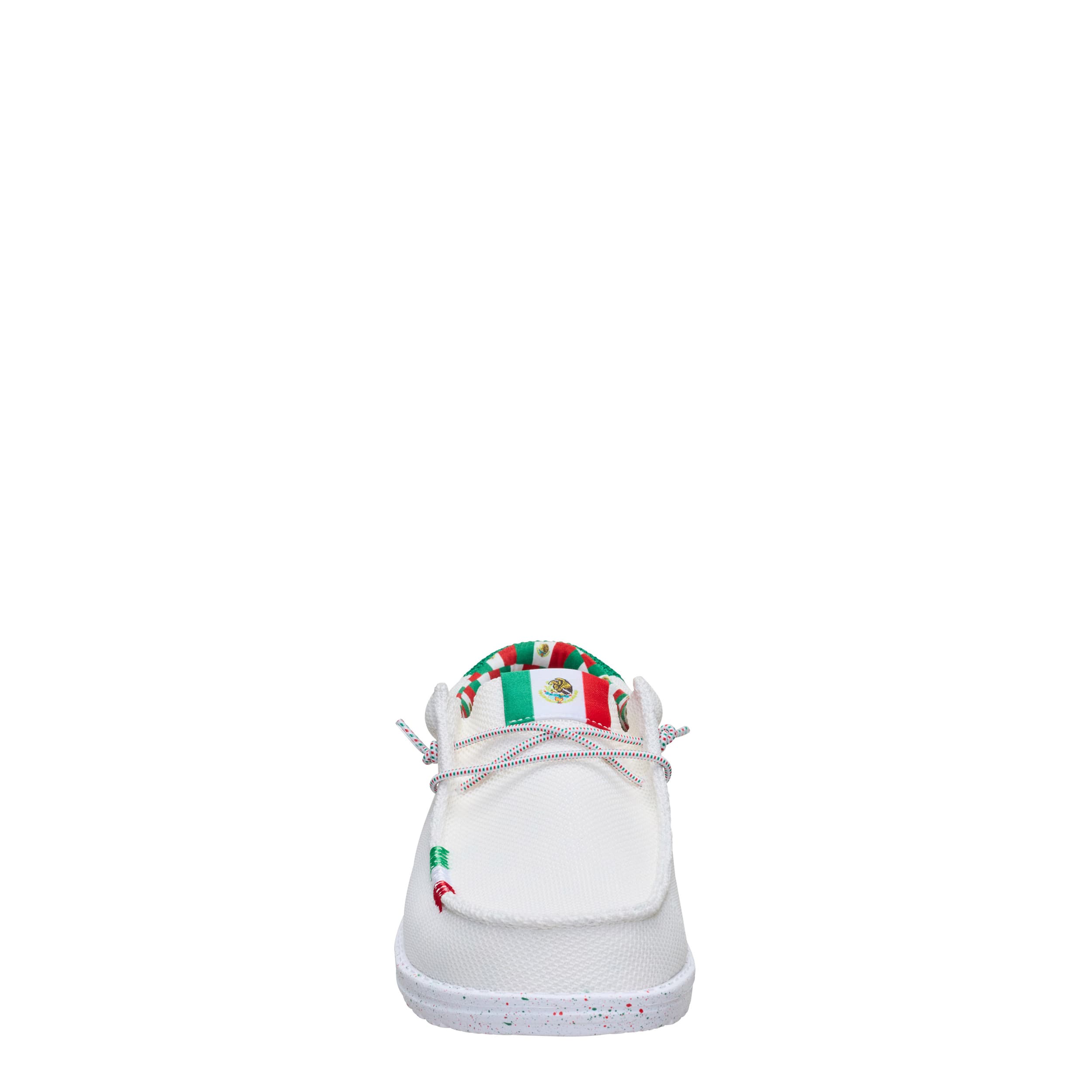 HEYDUDE-MENS WALLY VIVA MEXICO SLIP ON SNEAKER-WHITE & MULTICOLOR