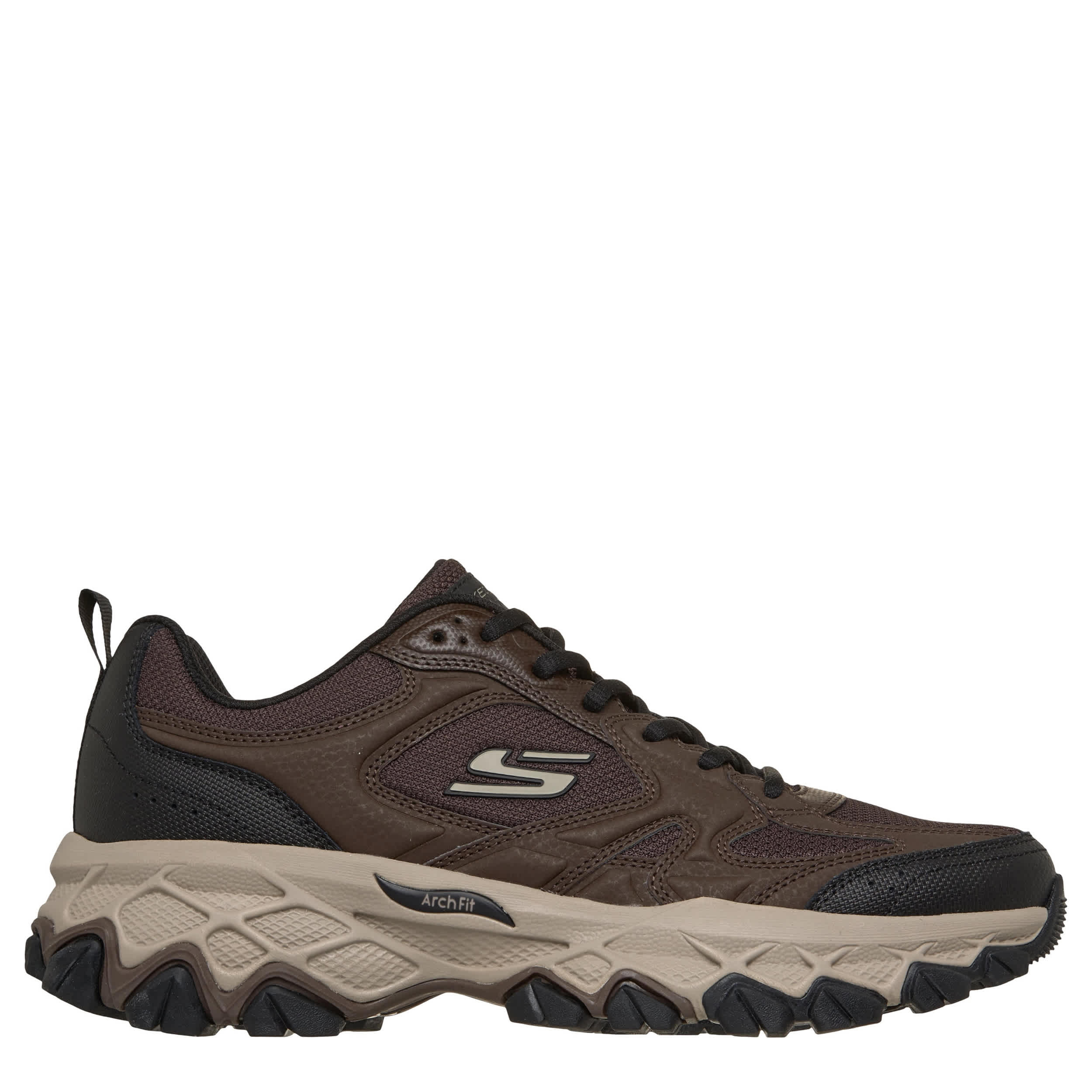 SKECHERS-MENS ARCH FIT AKHIDIME HIKING SHOE-BROWN & 