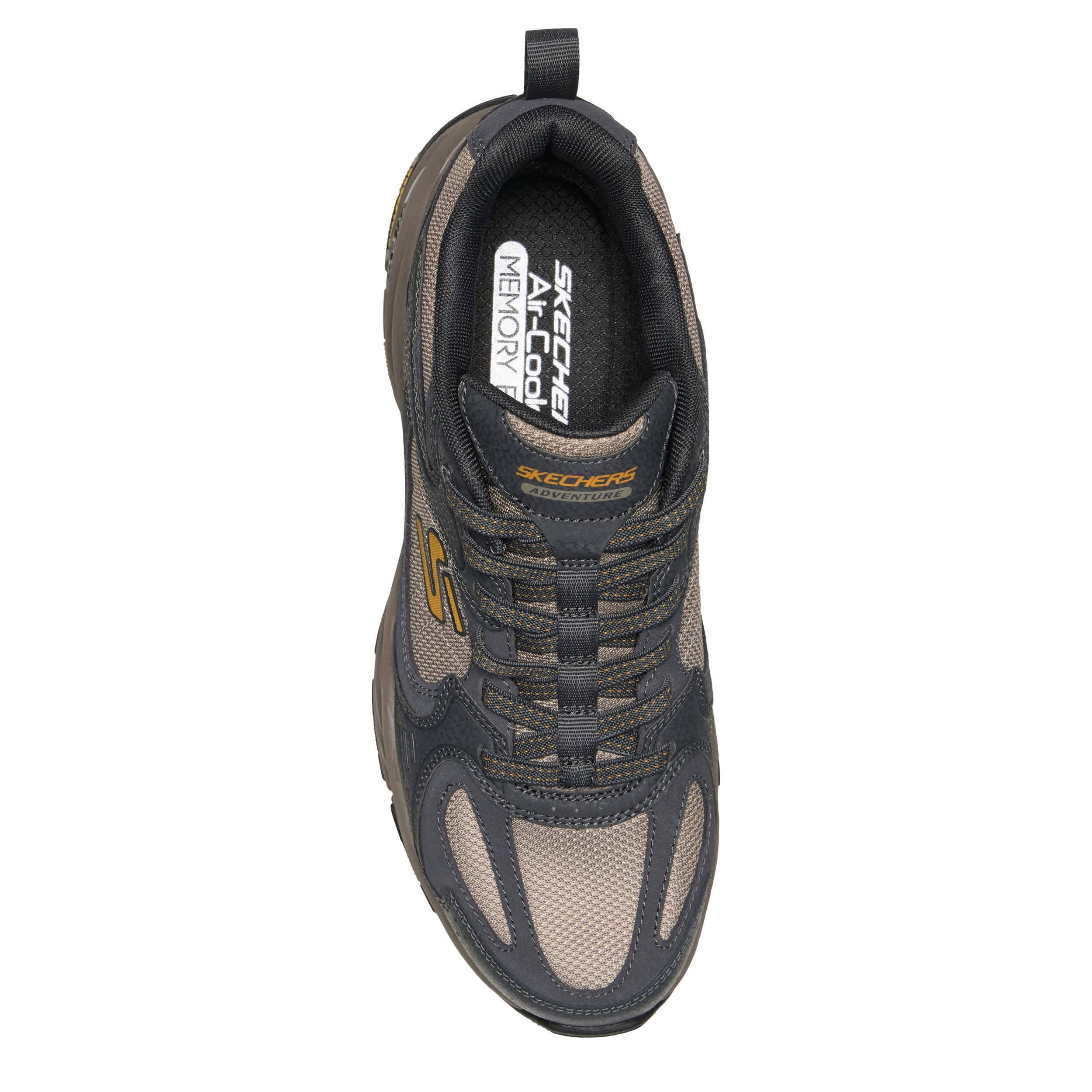 SKECHERS-MENS VIGOR 3.0 HIKING SHOE-GREY & TAN