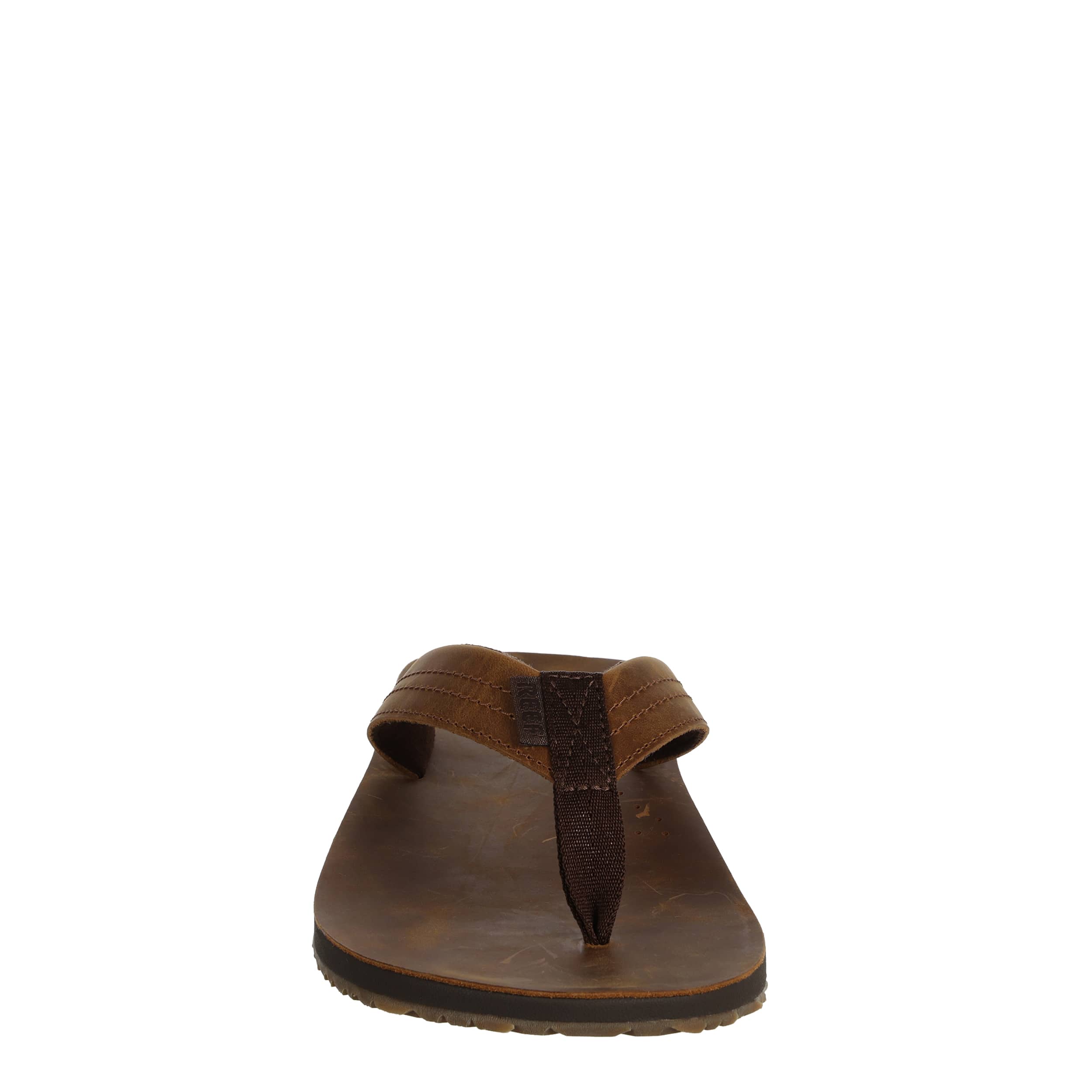 REEF-MENS LEATHER NOX FLIP FLOP SANDAL-TAN & 