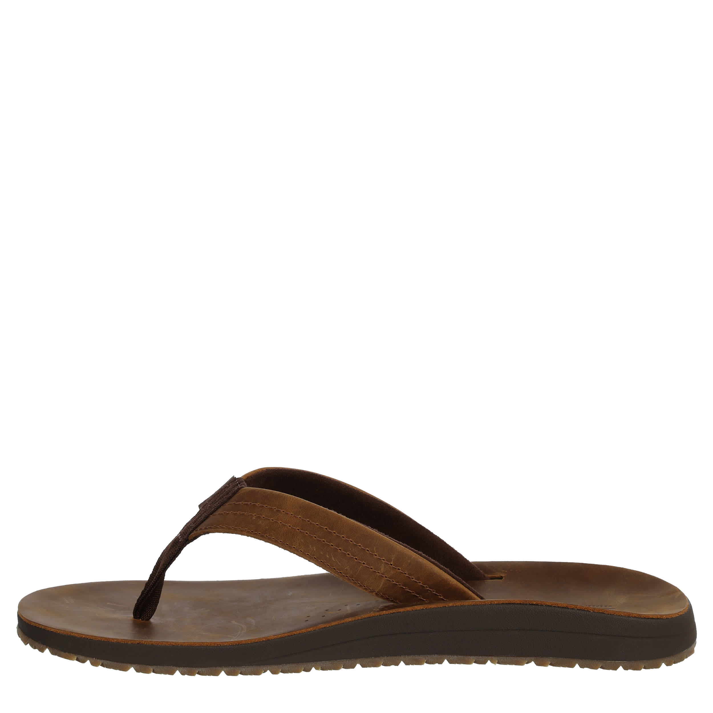 REEF-MENS LEATHER NOX FLIP FLOP SANDAL-TAN & 