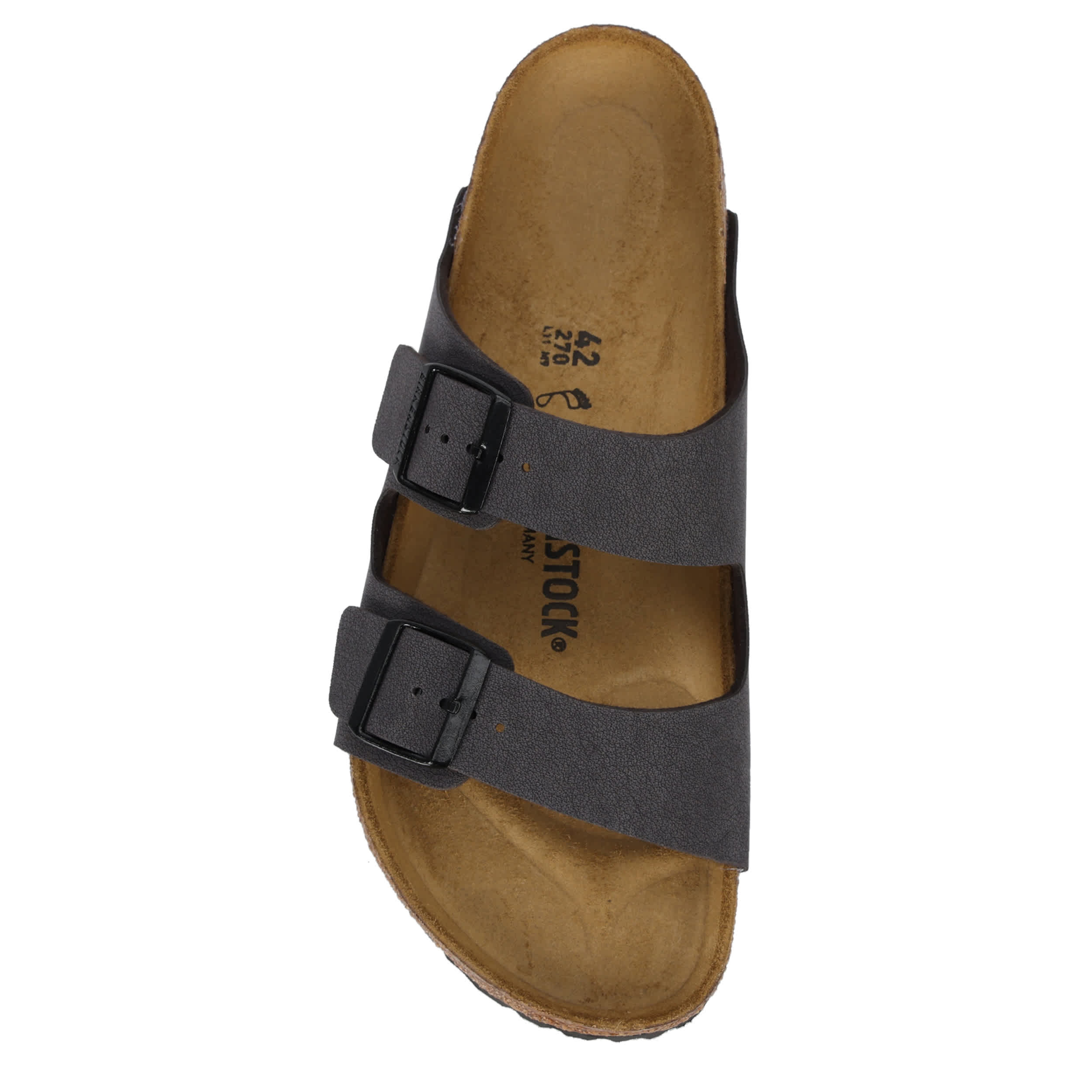 BIRKENSTOCK-MENS ARIZONA FOOTBED SANDAL-DARK GREY & BLACK