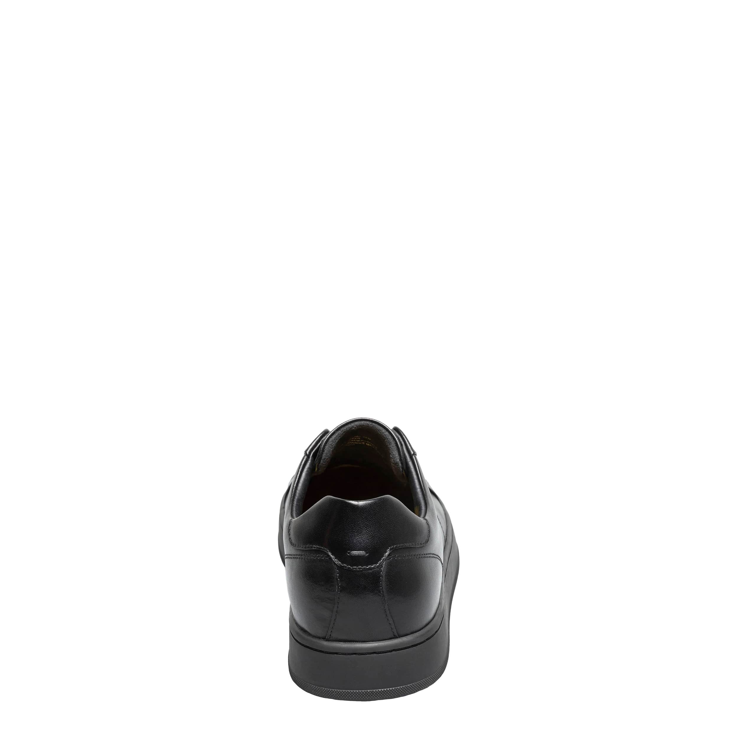 FLORSHEIM-MENS MONOPOLI ELASTIC LACE TO TOE SNEAKER-BLACK & 