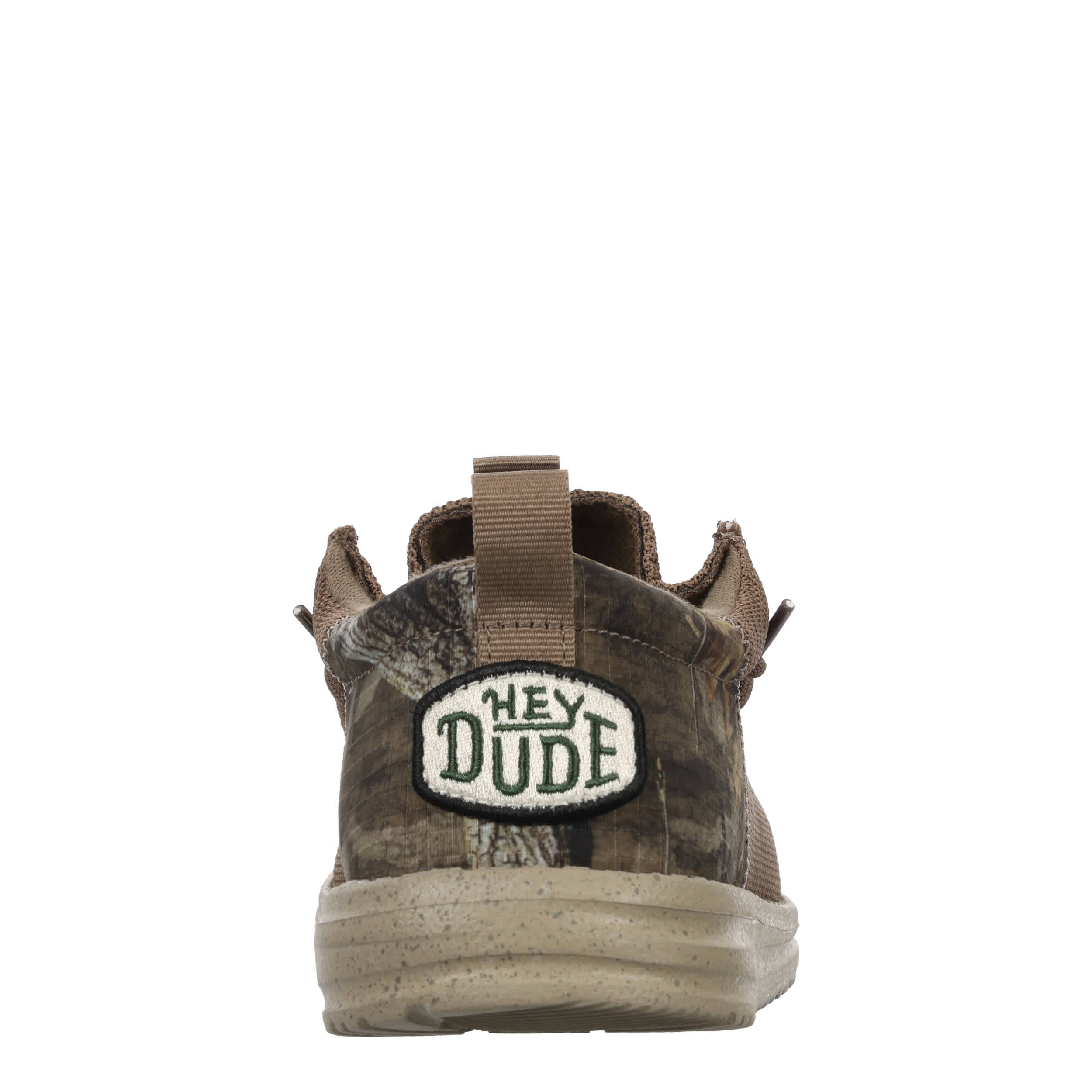HEYDUDE-MENS WALLY FUNK MOSSY OAK COUNTRY ROOTS SLIP ON SNEAKER-BROWN & CAMO