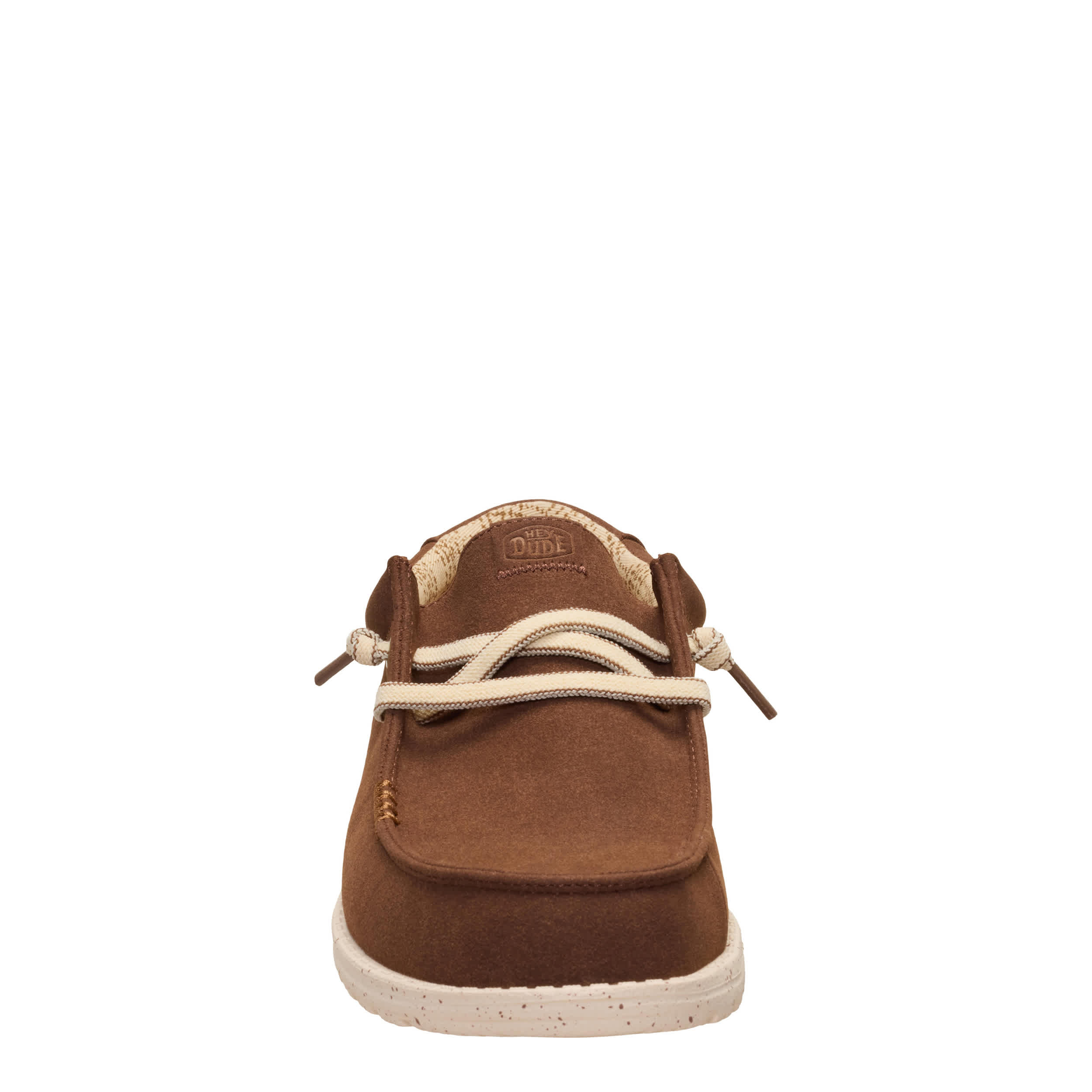 HEYDUDE-MENS WALLY SLIP ON SNEAKER-BROWN & 