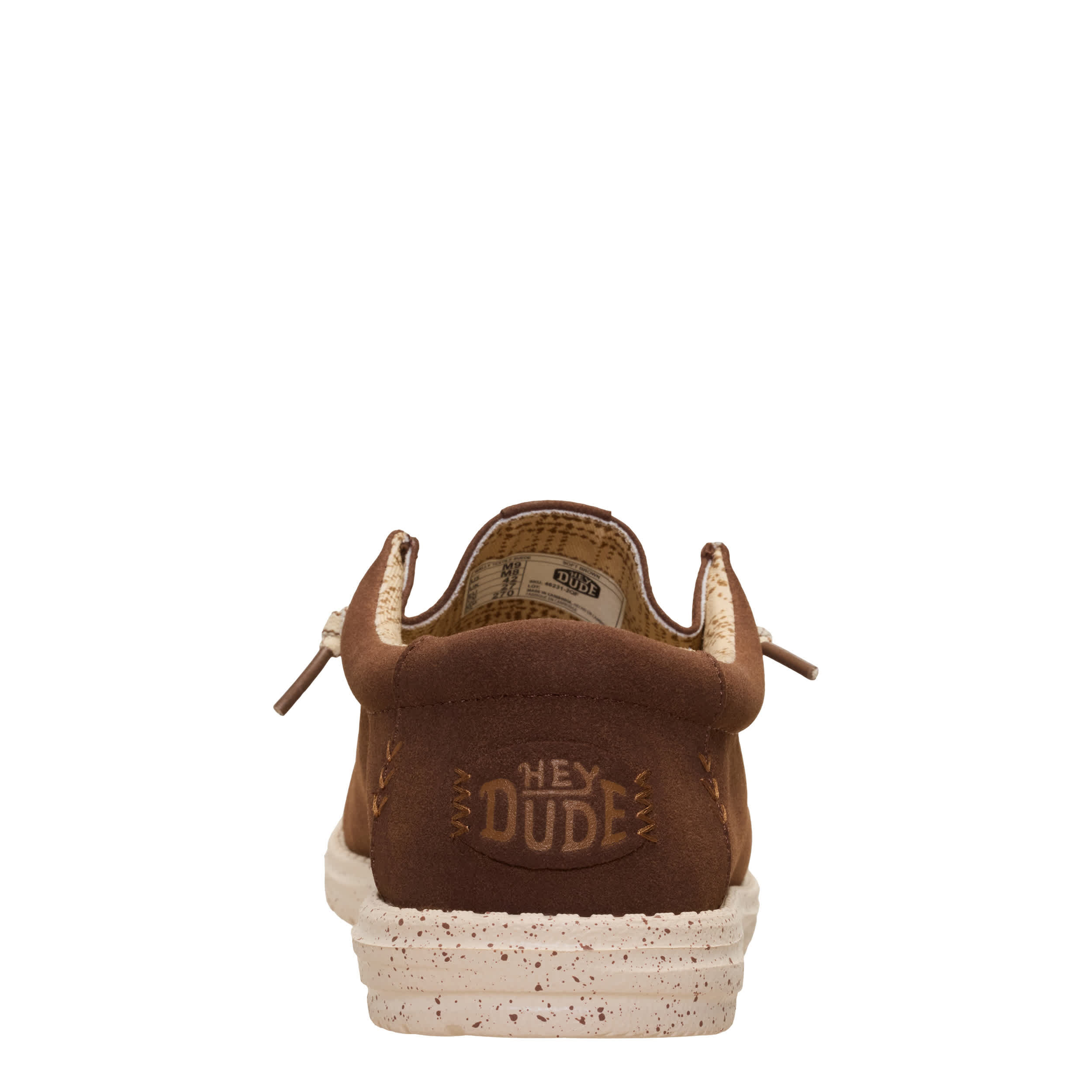 HEYDUDE-MENS WALLY SLIP ON SNEAKER-BROWN & 