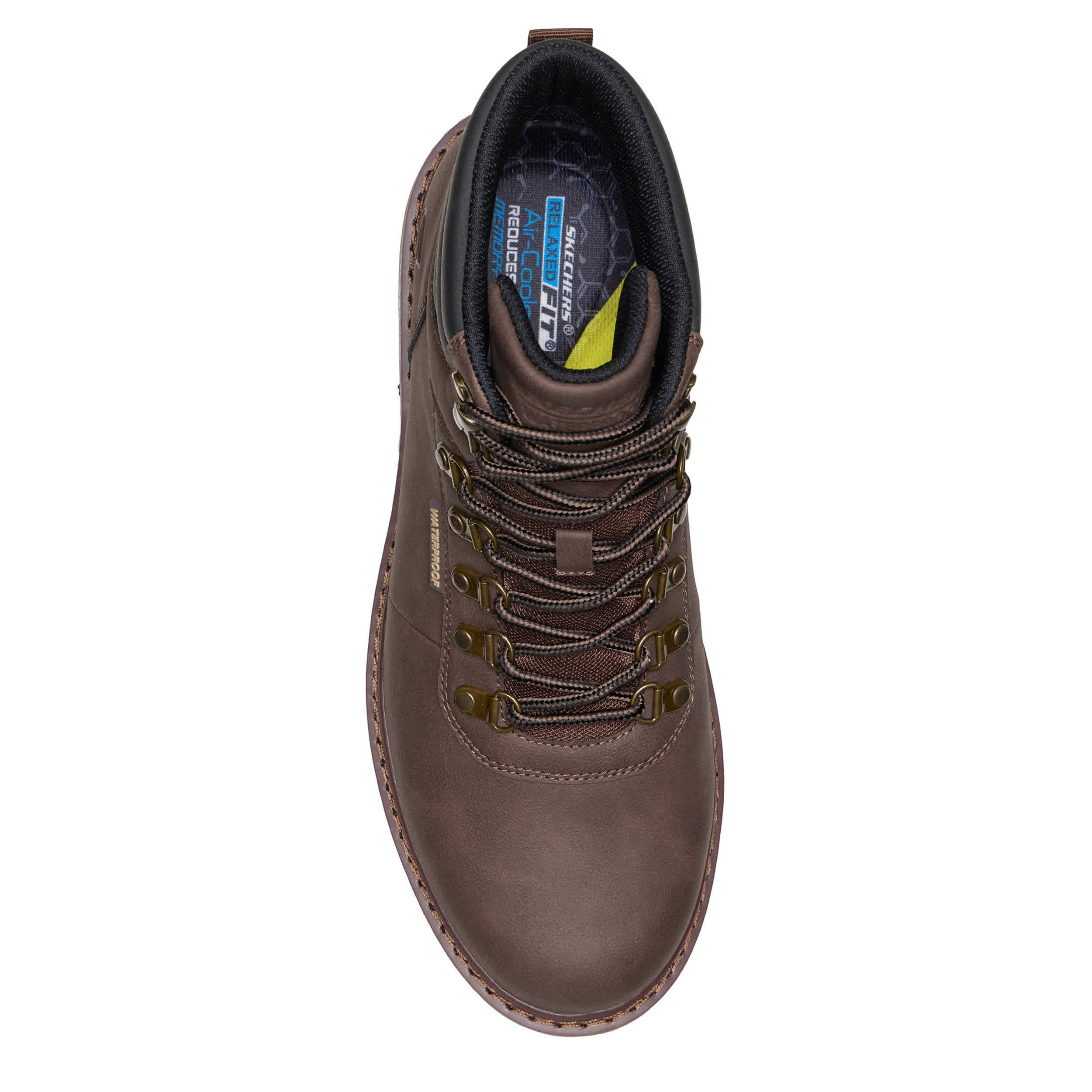 SKECHERS-MENS CORADO-JAXX LACE-UP BOOT-CHOCOLATE & 