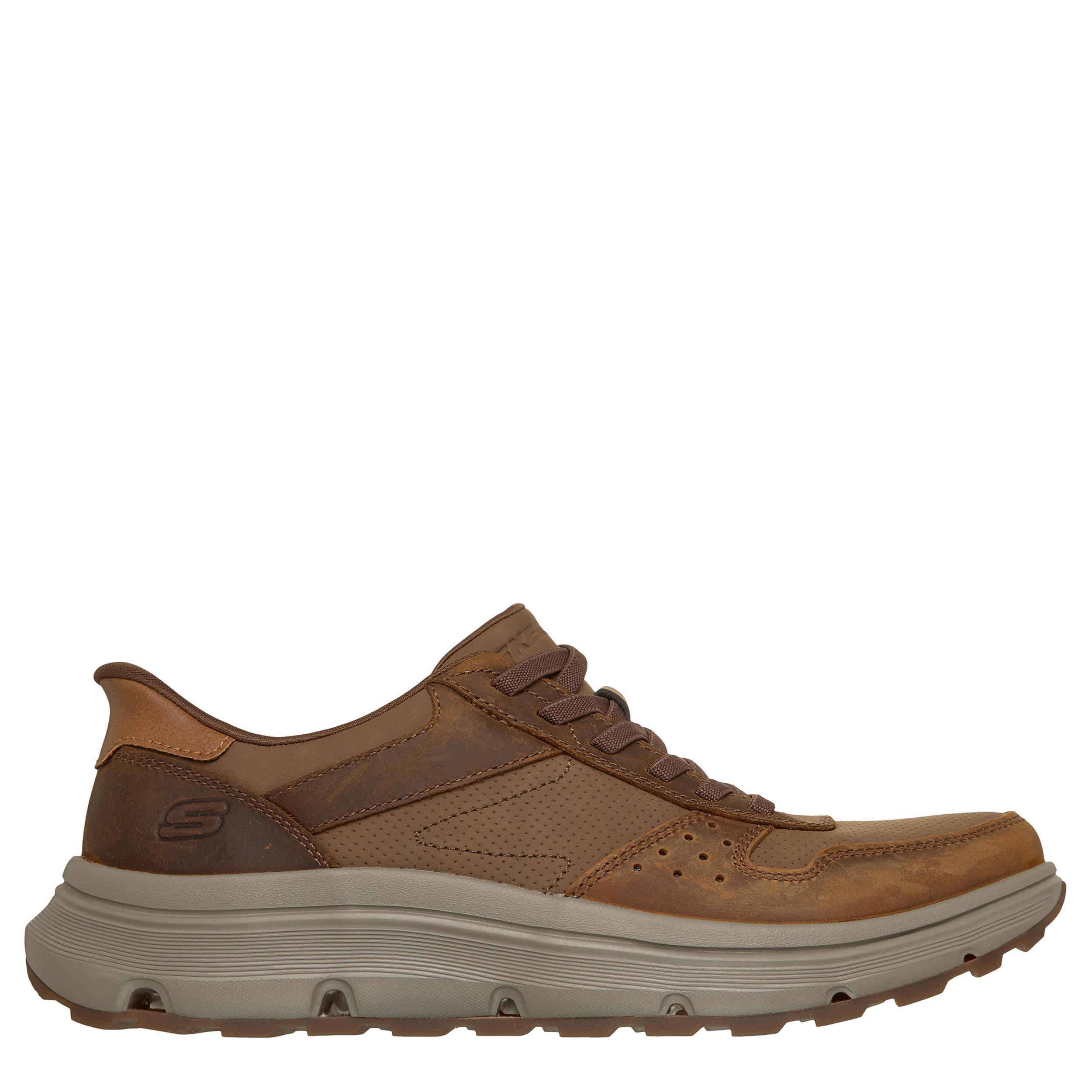SKECHERS-MENS SLIP-INS GARZA ULTRA-TYRELL SNEAKER-TAN & 