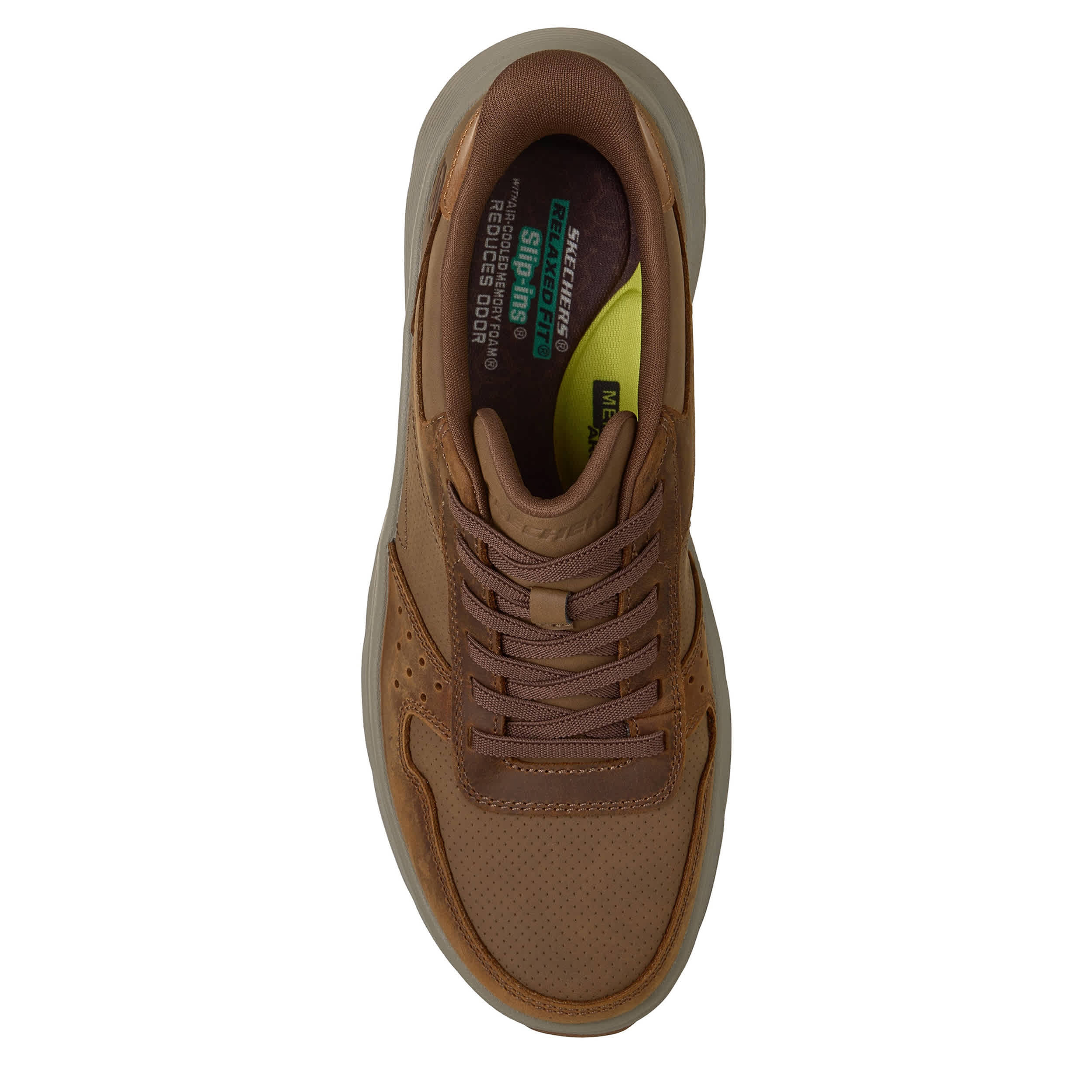 SKECHERS-MENS SLIP-INS GARZA ULTRA-TYRELL SNEAKER-TAN & 
