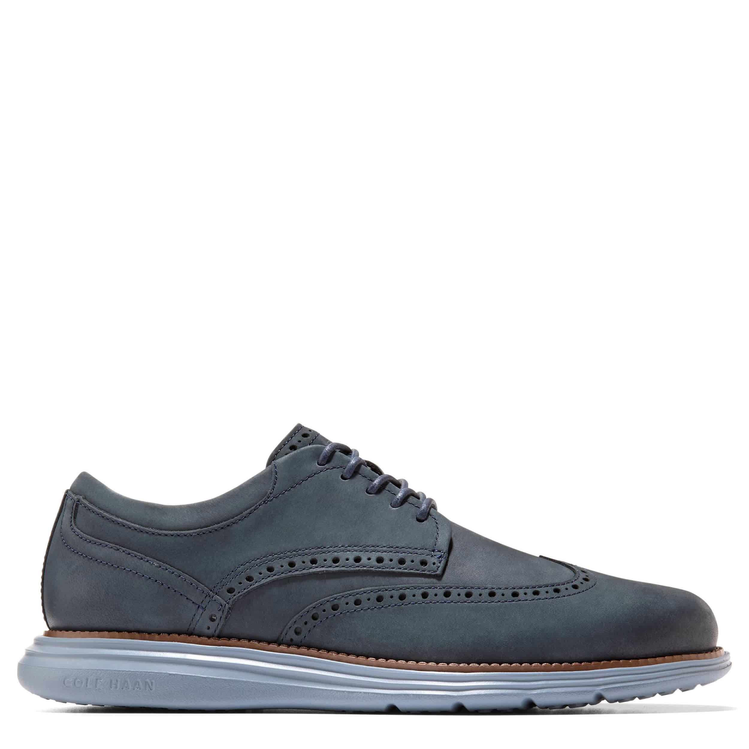 COLE HAAN-MENS GRAND+ ULTRA WINGTIP OXFORD-NAVY & 