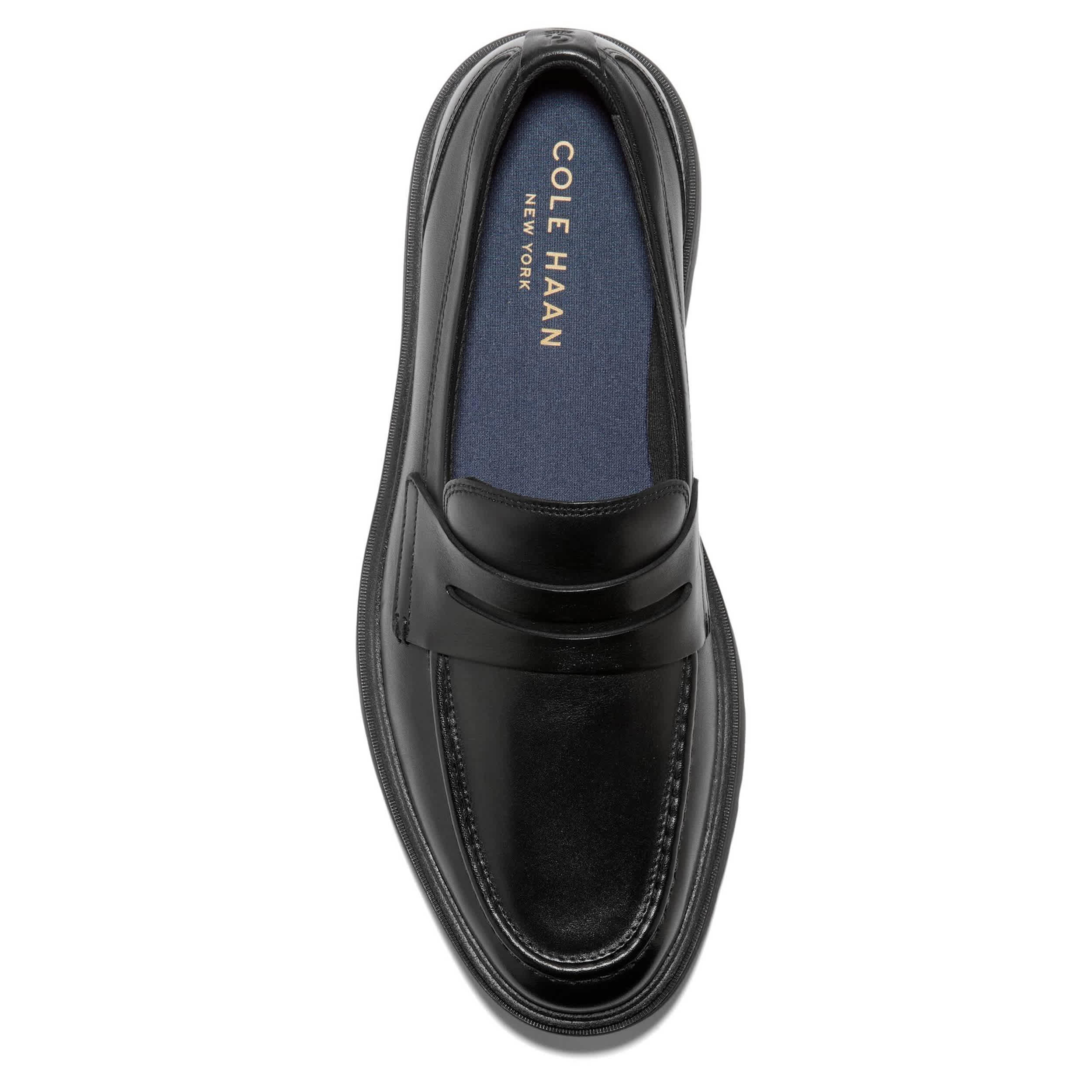 COLE HAAN-MENS VESTRY GRAND LUG SOLE PENNY LOAFER-BLACK & 