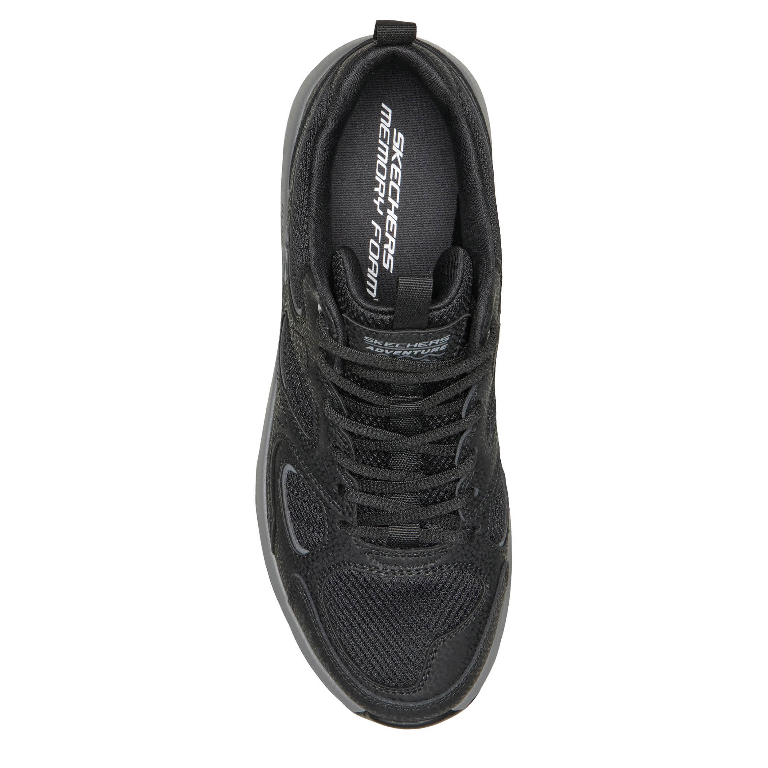SKECHERS-MENS GLIDE-STEP SOLE MID HIKING BOOT-BLACK & GREY