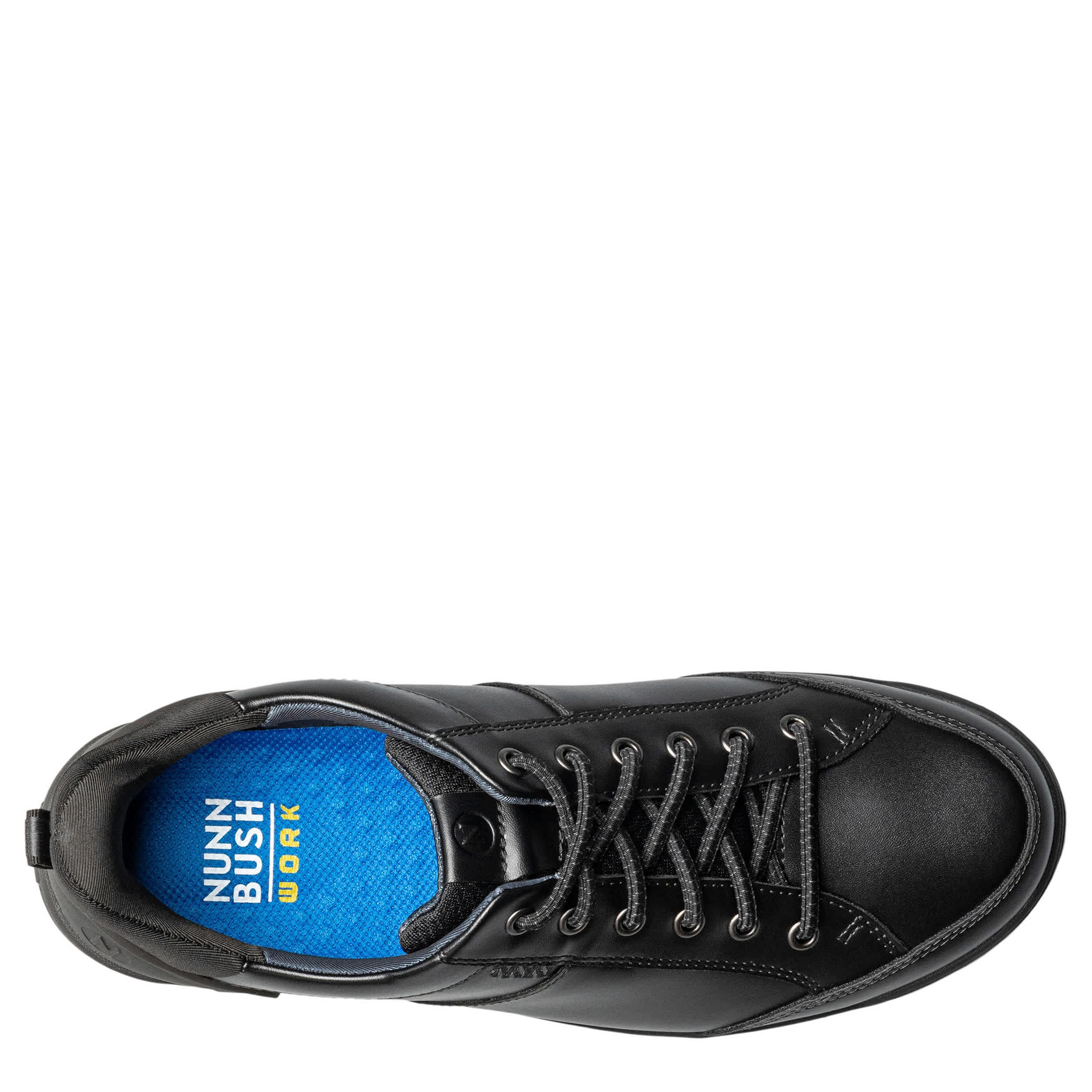 NUNN BUSH-MENS KORE CITY WALK WORK EZ HANDS FREE LACE SNEAKER-BLACK & 
