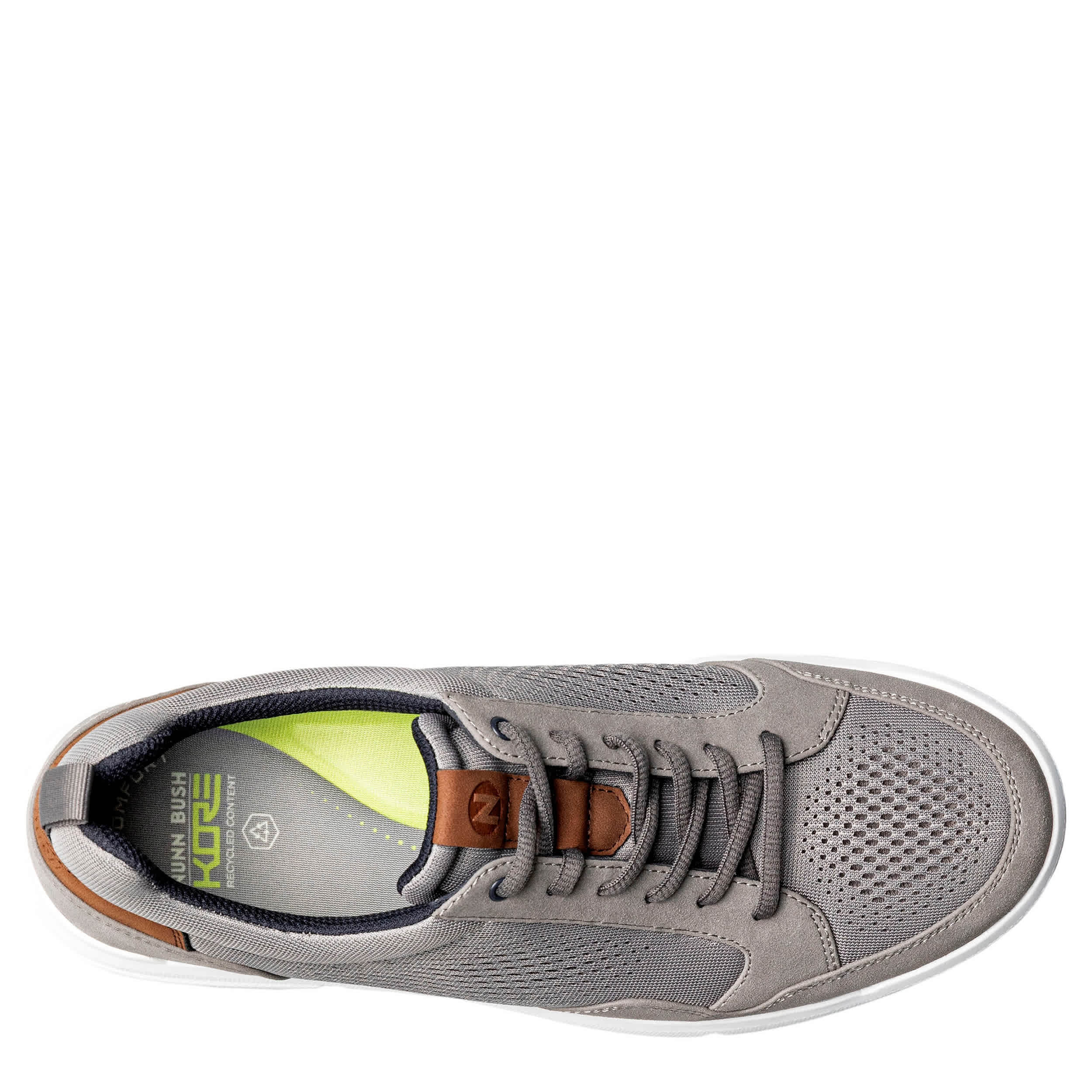 NUNN BUSH-MENS KORE CITY RALLY MESH MOC TOE SNEAKER-GREY & 