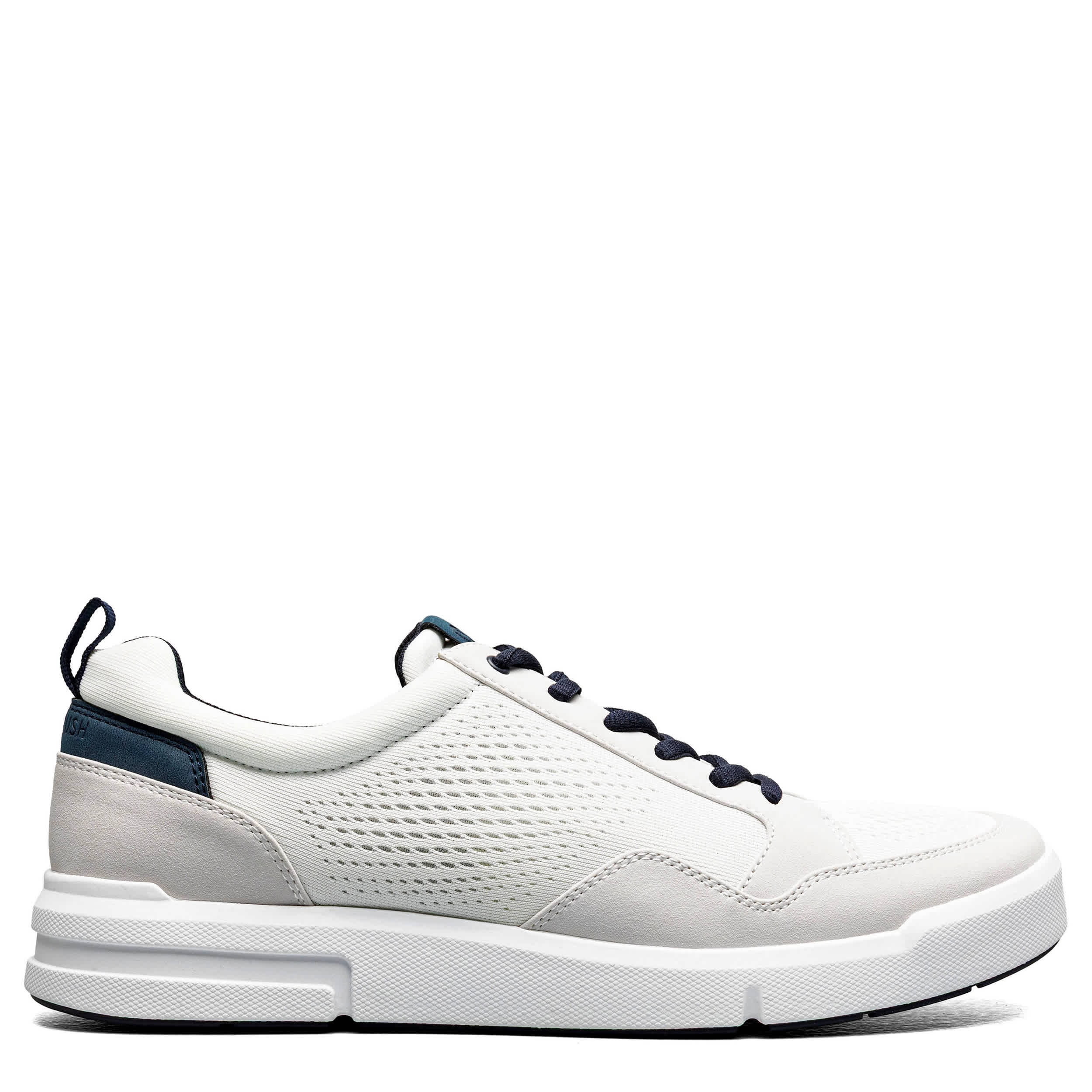 NUNN BUSH-MENS KORE CITY RALLY MESH MOC TOE SNEAKER-WHITE & 