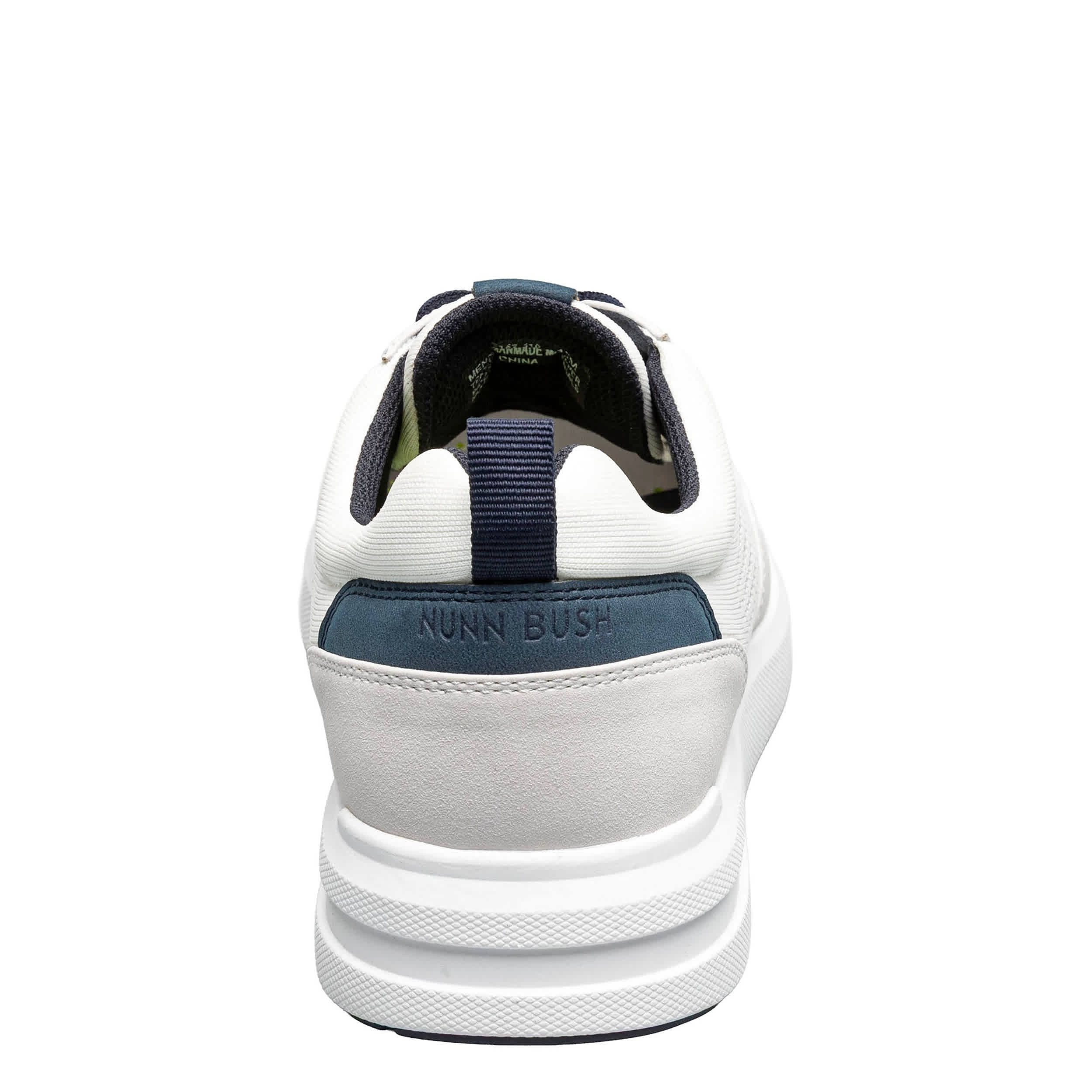 NUNN BUSH-MENS KORE CITY RALLY MESH MOC TOE SNEAKER-WHITE & 