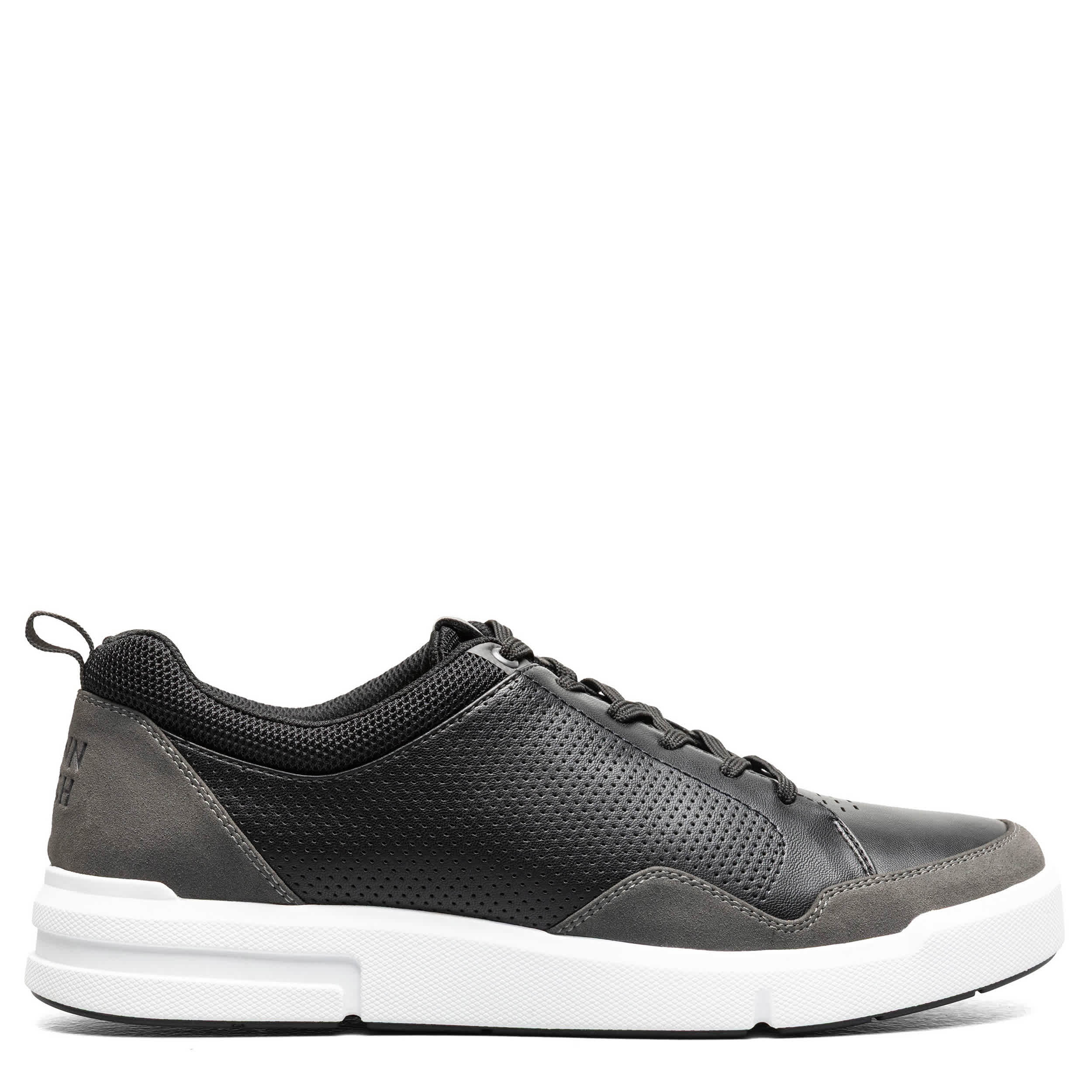 NUNN BUSH-MENS KORE CITY RALLY MOC TOE LACE TO TOE SNEAKER-BLACK & 