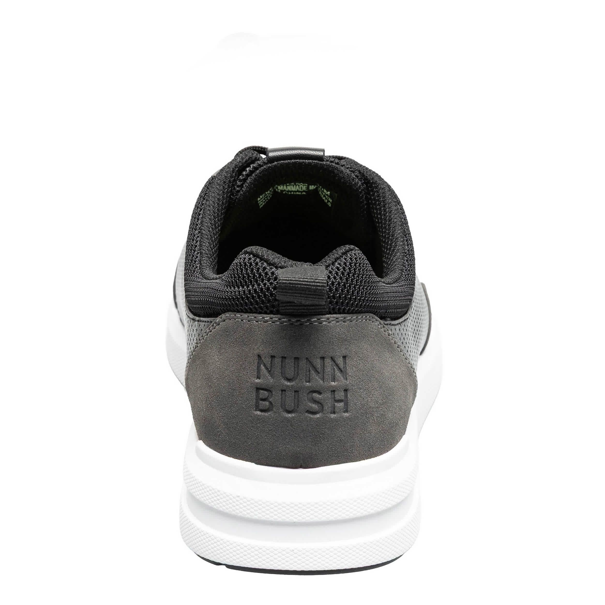 NUNN BUSH-MENS KORE CITY RALLY MOC TOE LACE TO TOE SNEAKER-BLACK & 