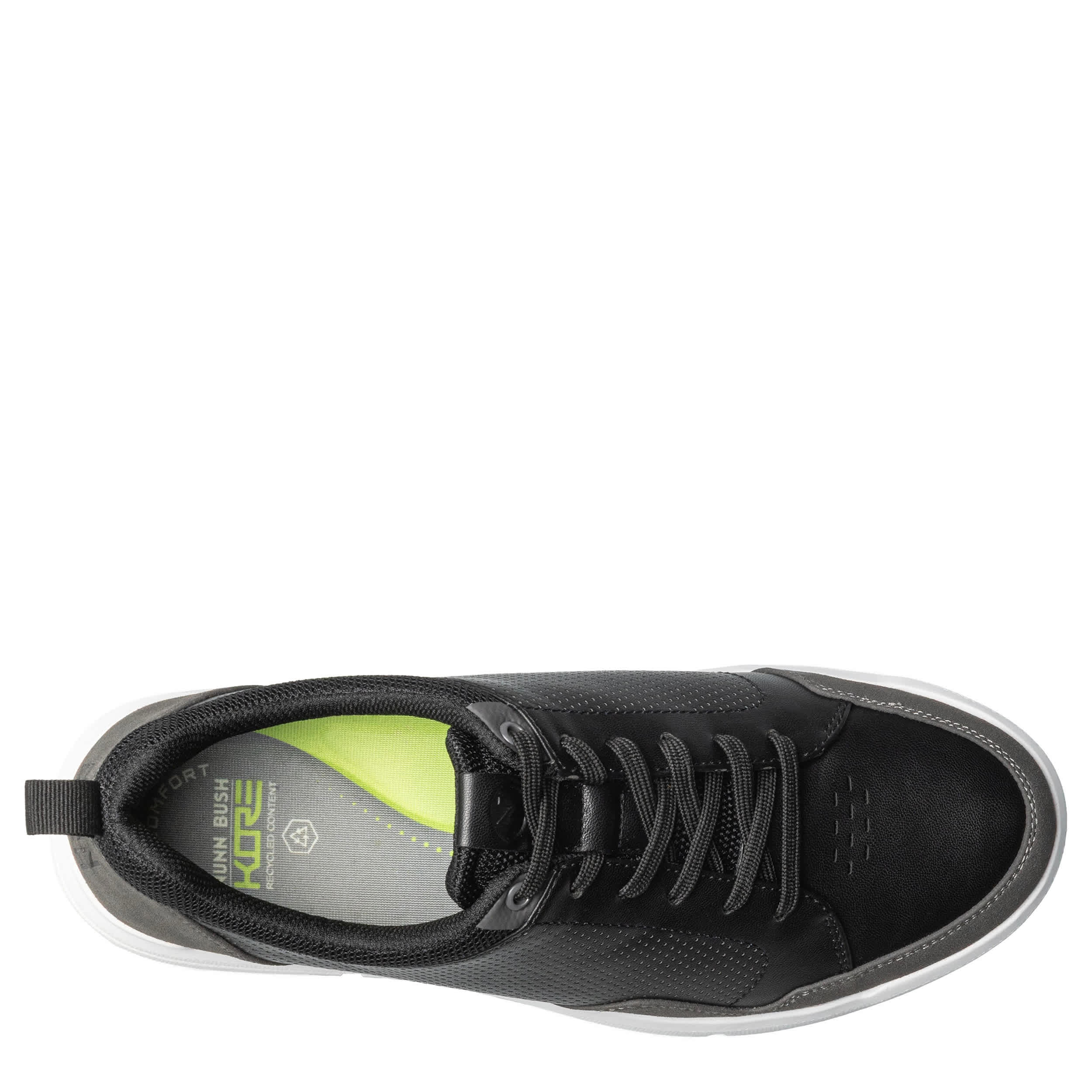 NUNN BUSH-MENS KORE CITY RALLY MOC TOE LACE TO TOE SNEAKER-BLACK & 