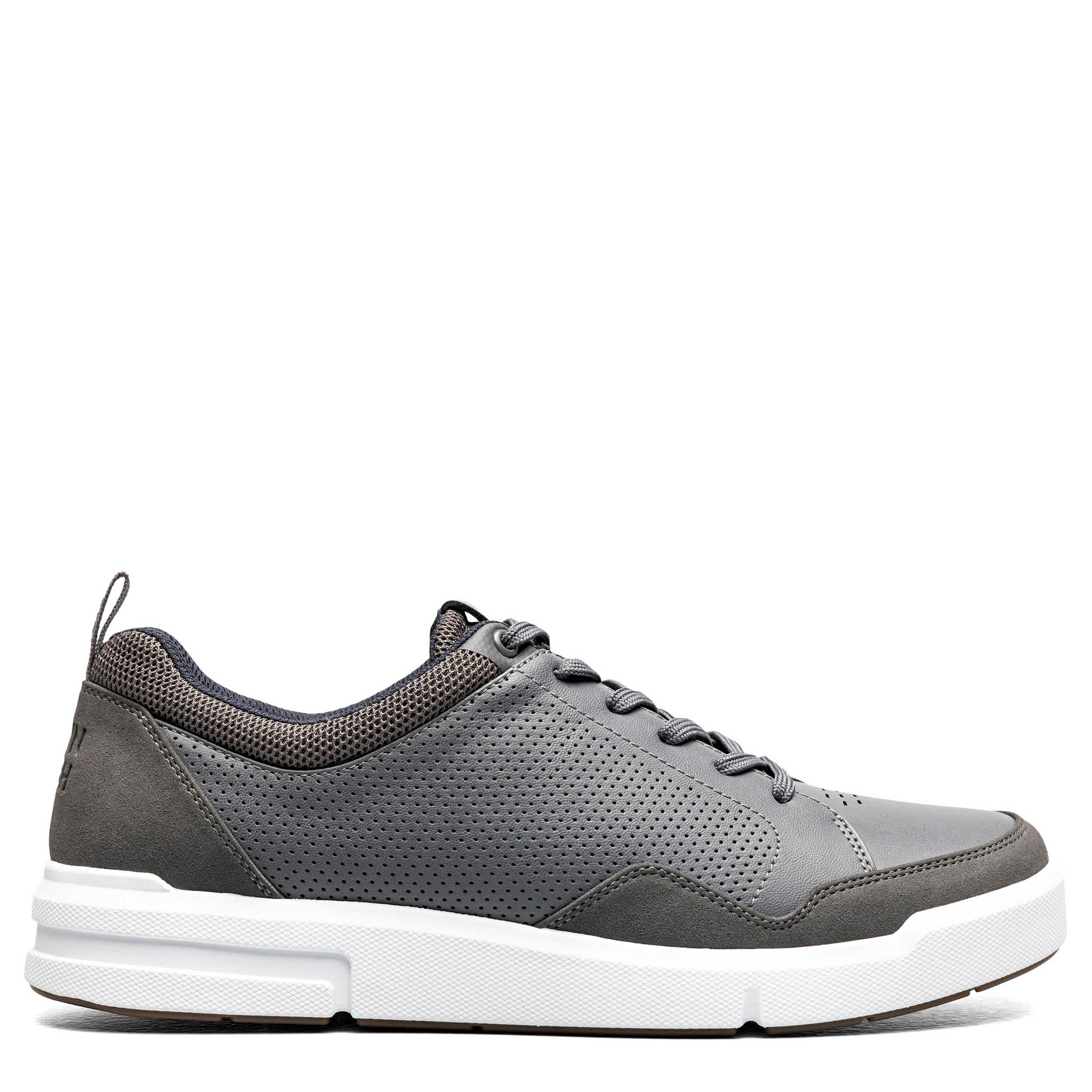 NUNN BUSH-MENS KORE CITY RALLY MOC TOE LACE TO TOE SNEAKER-GREY & DARK GREY