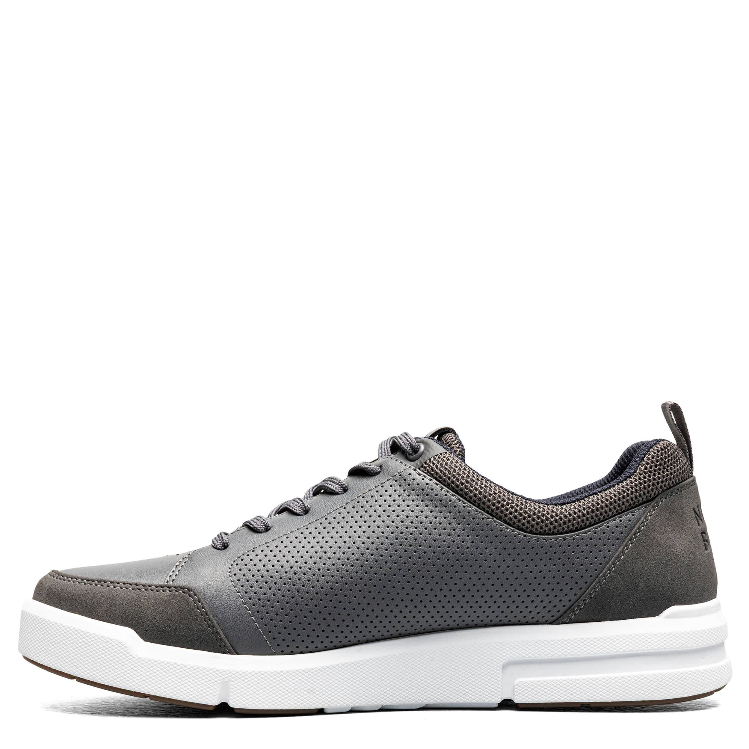 NUNN BUSH-MENS KORE CITY RALLY MOC TOE LACE TO TOE SNEAKER-GREY & DARK GREY