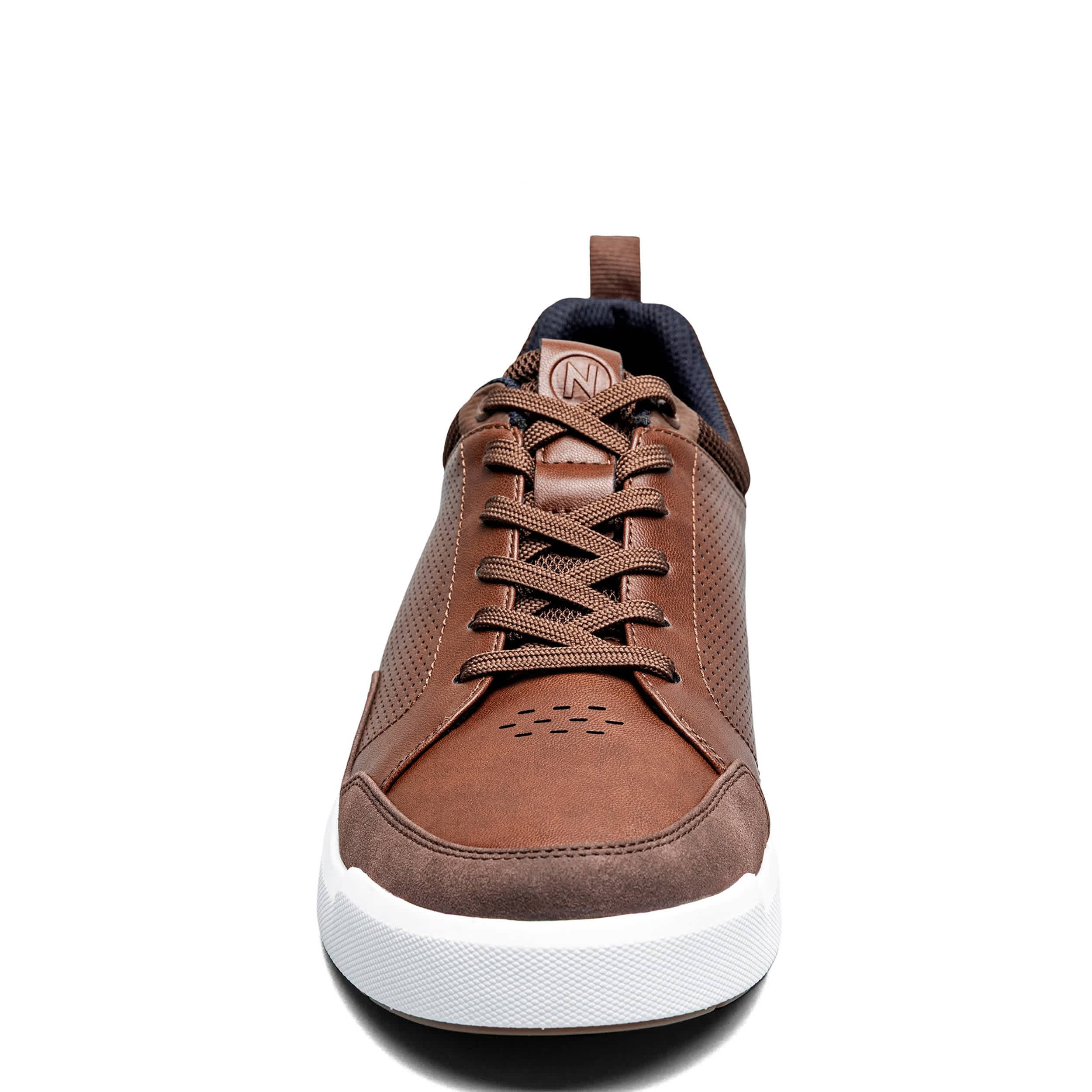 NUNN BUSH-MENS KORE CITY RALLY MOC TOE LACE TO TOE SNEAKER-BROWN & 