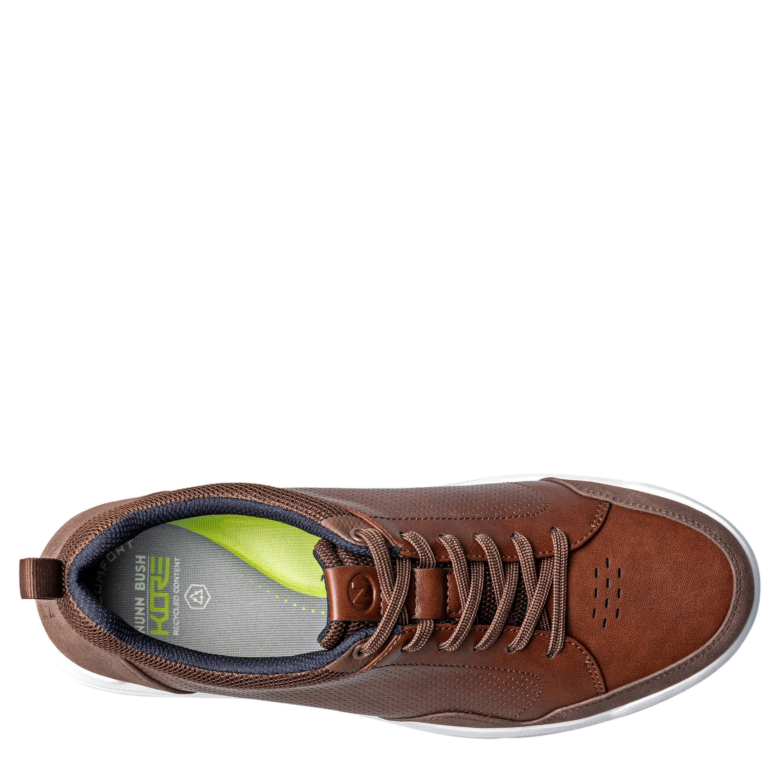 NUNN BUSH-MENS KORE CITY RALLY MOC TOE LACE TO TOE SNEAKER-BROWN & 