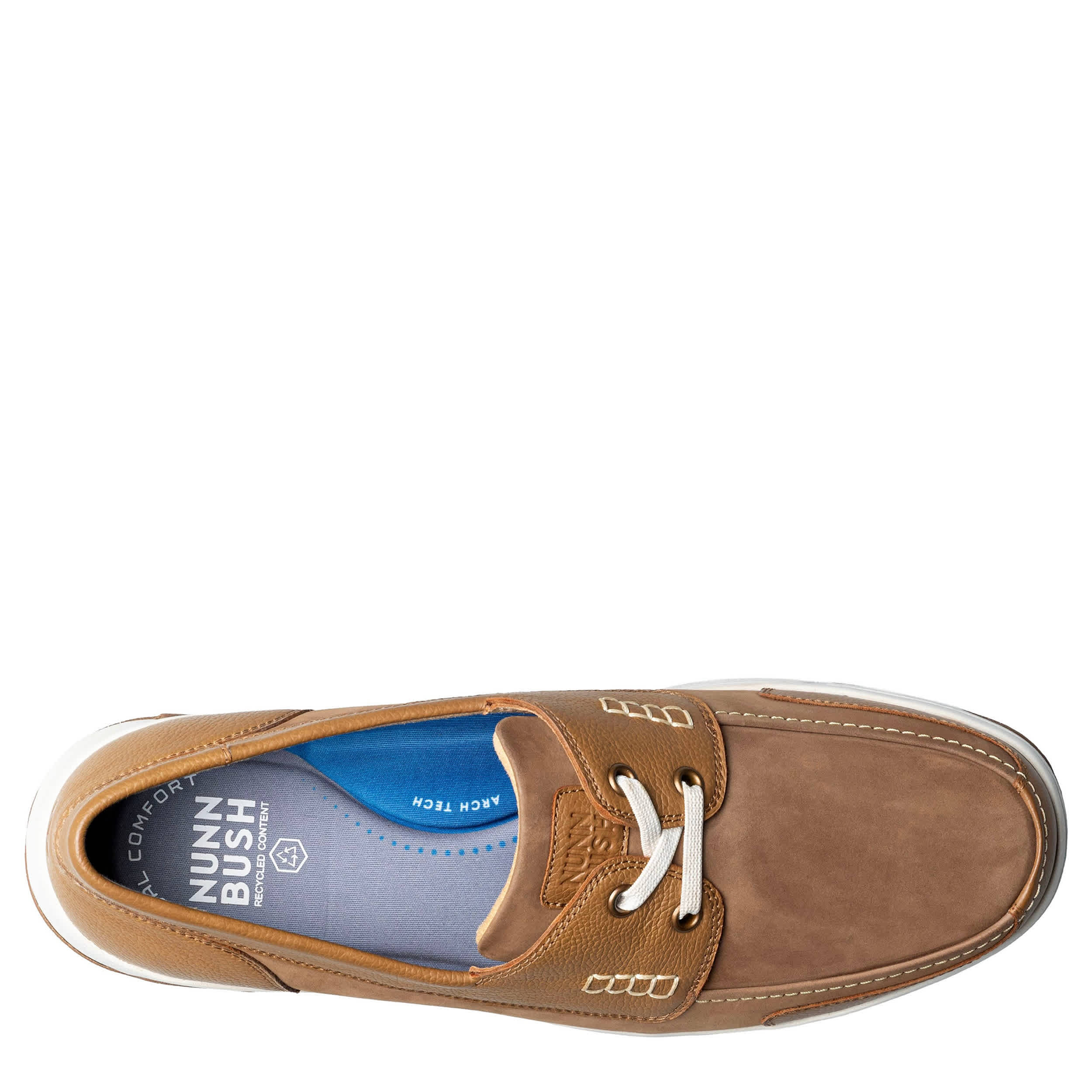 NUNN BUSH-MENS LUCA MOC TOE BOAT SHOE-TAN & 
