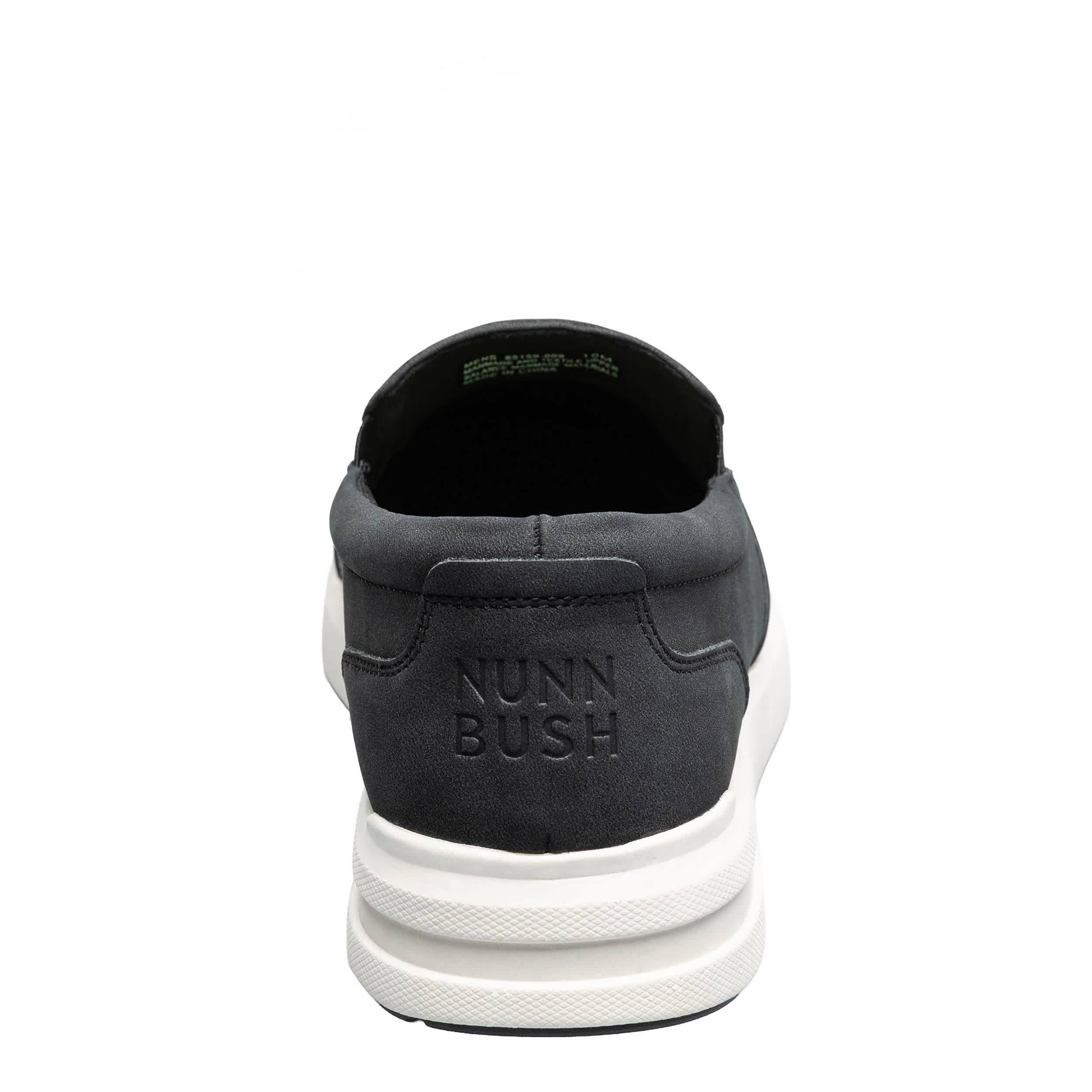NUNN BUSH-MENS KORE CITY RALLY MESH MOC TOE SLIP ON SNEAKER-BLACK & 