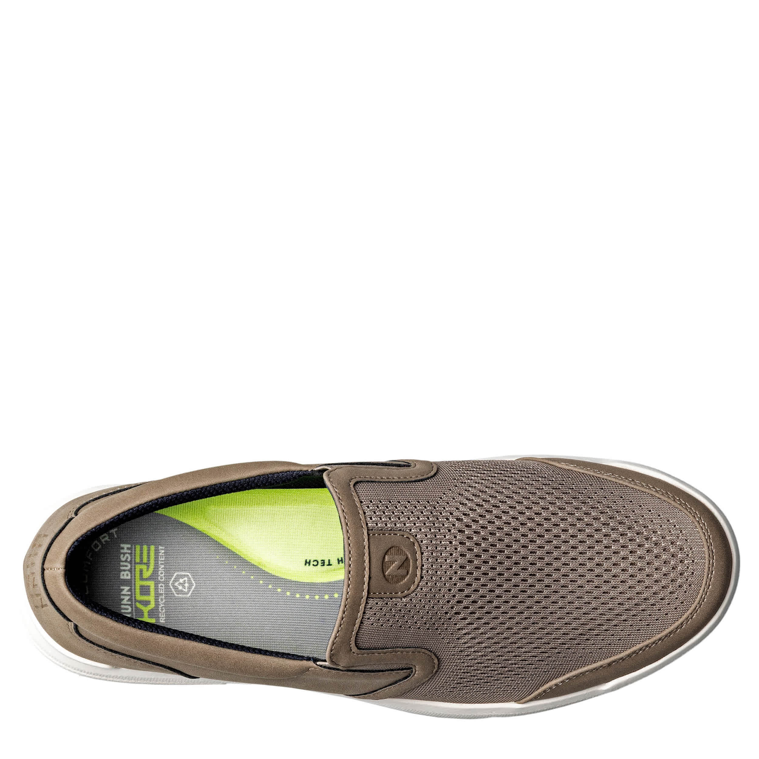 NUNN BUSH-MENS KORE CITY RALLY MESH MOC TOE SLIP ON SNEAKER-MOCHA & 
