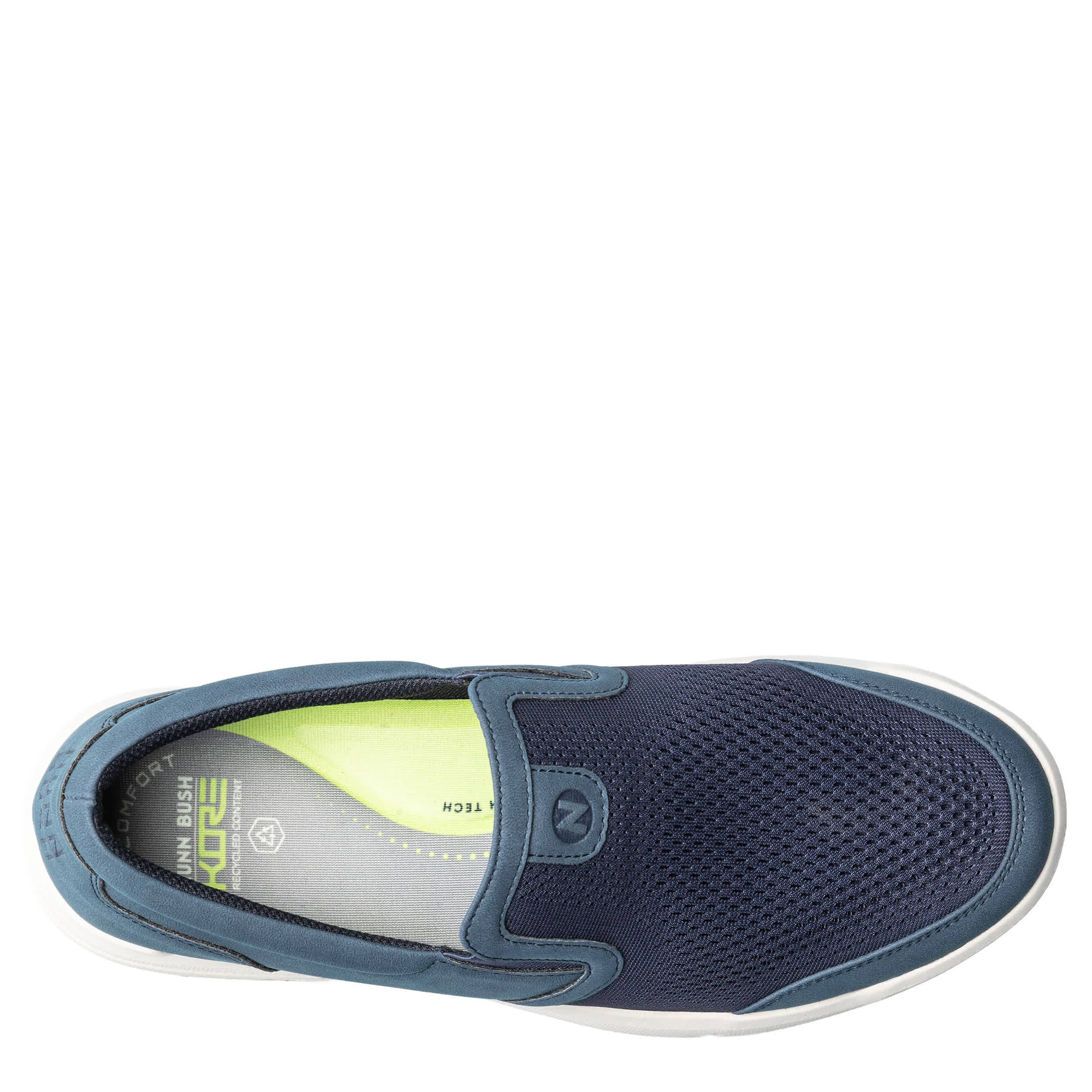 NUNN BUSH-MENS KORE CITY RALLY MESH MOC TOE SLIP ON SNEAKER-NAVY & 
