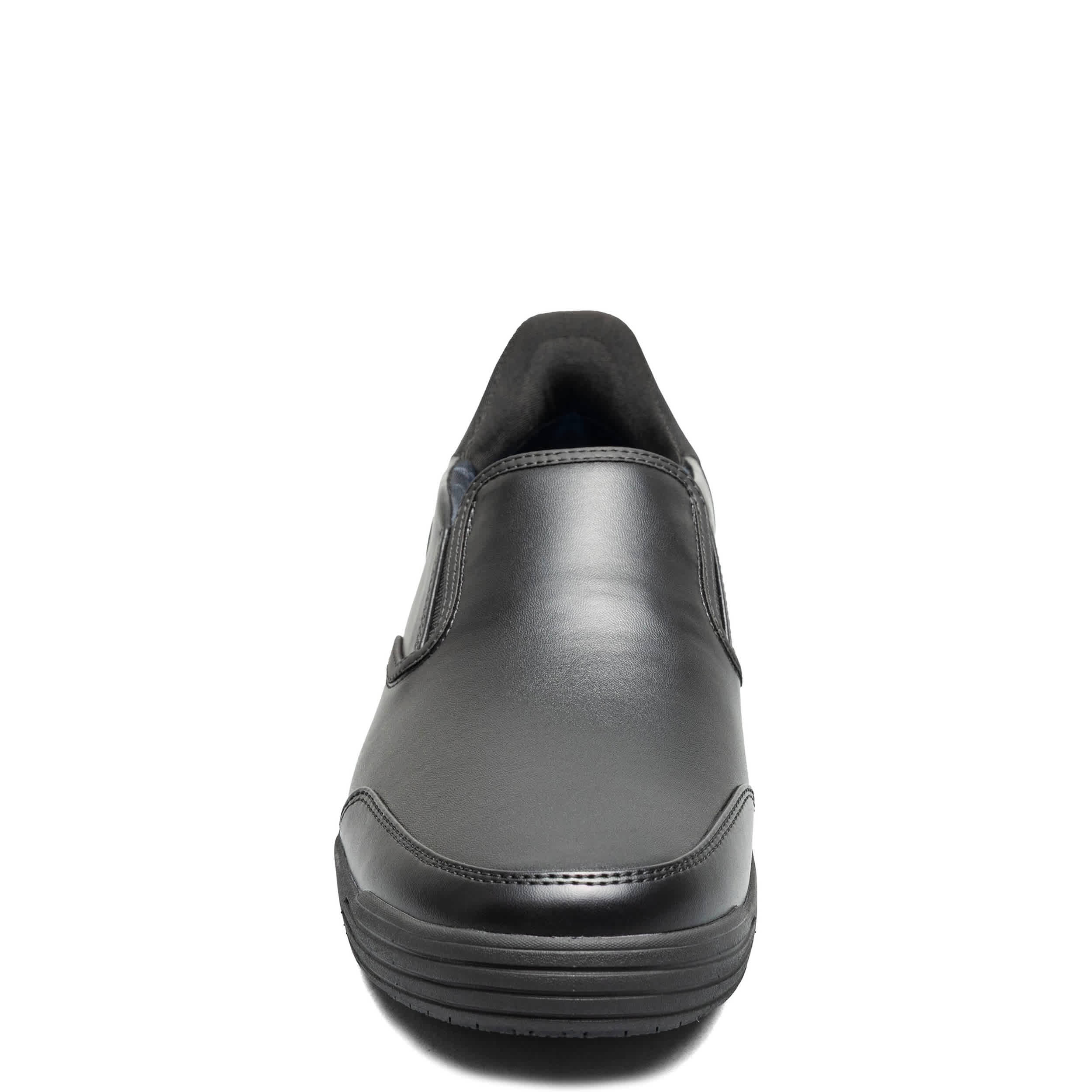 NUNN BUSH-MENS KORE CITY WALK WORK EZ MOC TOE SLIP ON SHOE-BLACK & 