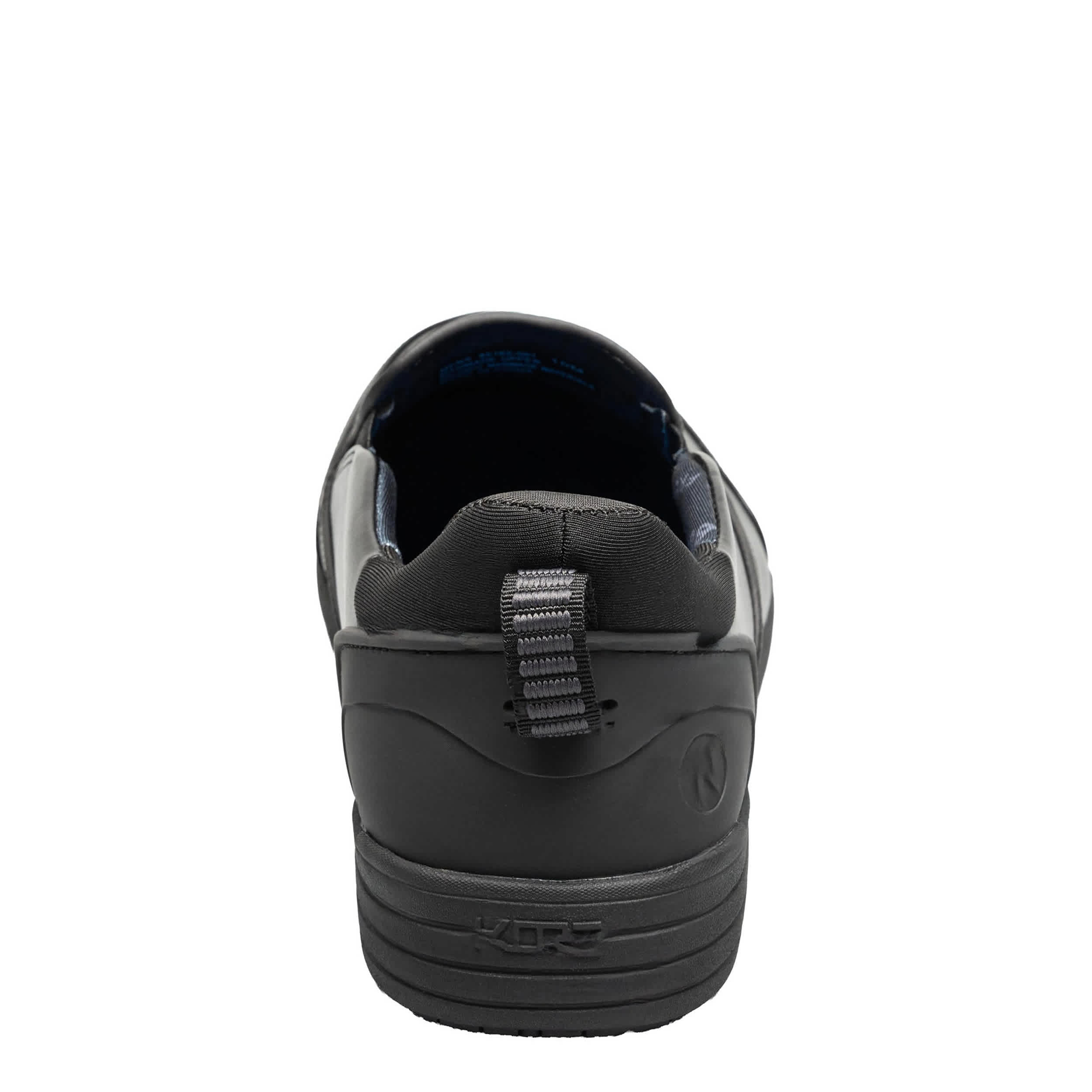 NUNN BUSH-MENS KORE CITY WALK WORK EZ MOC TOE SLIP ON SHOE-BLACK & 