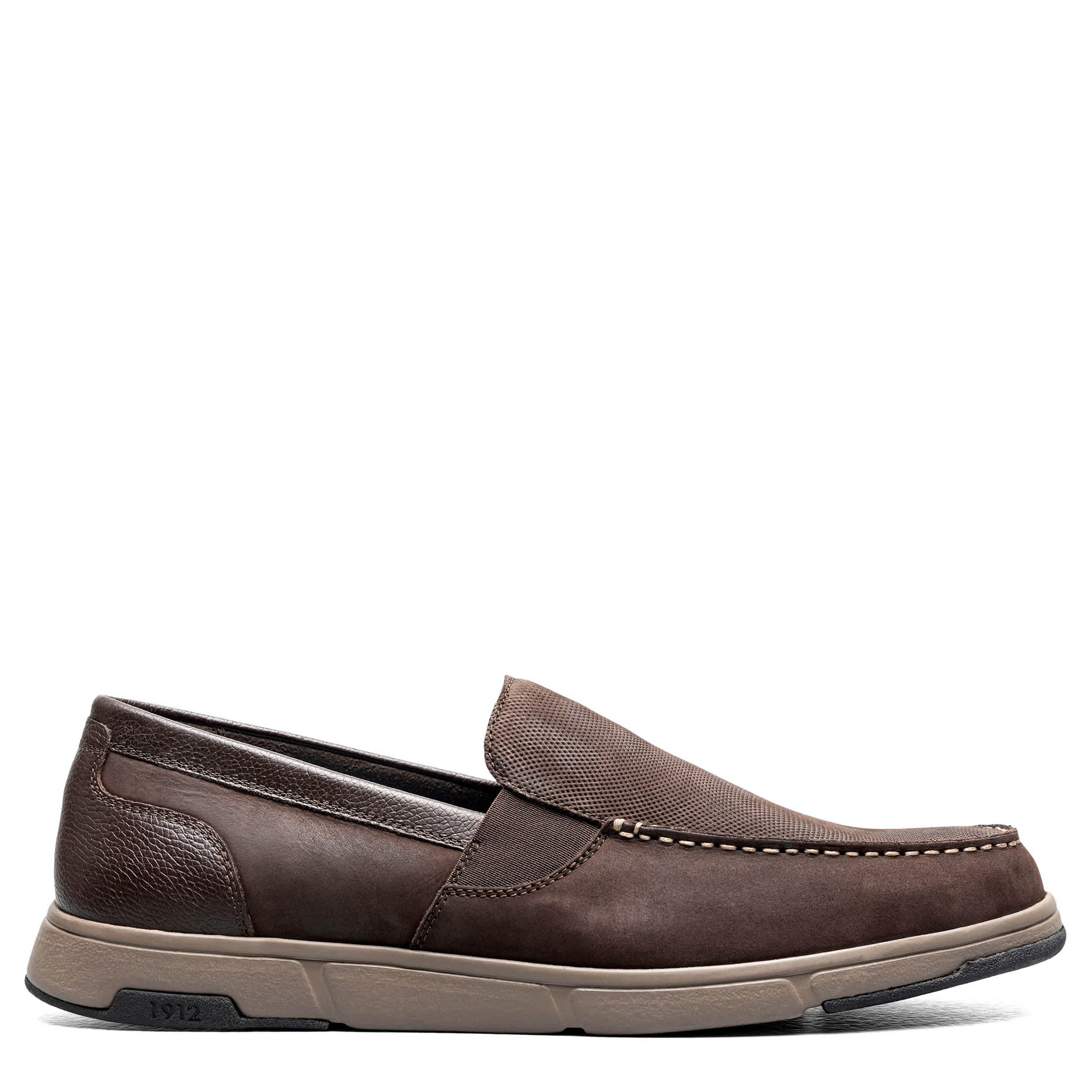 NUNN BUSH-MENS LUCA MOC TOE VENETIAN SLIP ON SHOE-BROWN & 