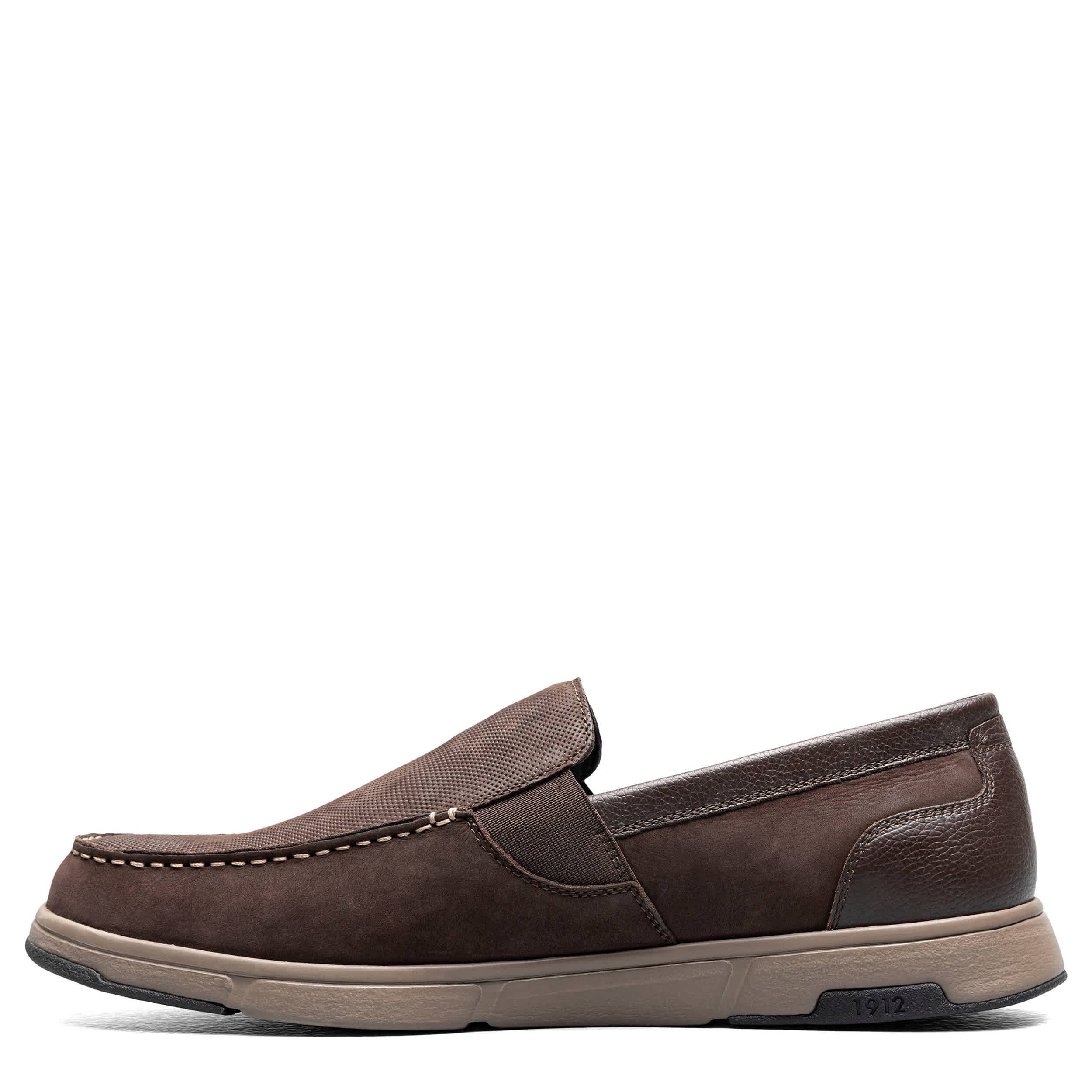 NUNN BUSH-MENS LUCA MOC TOE VENETIAN SLIP ON SHOE-BROWN & 