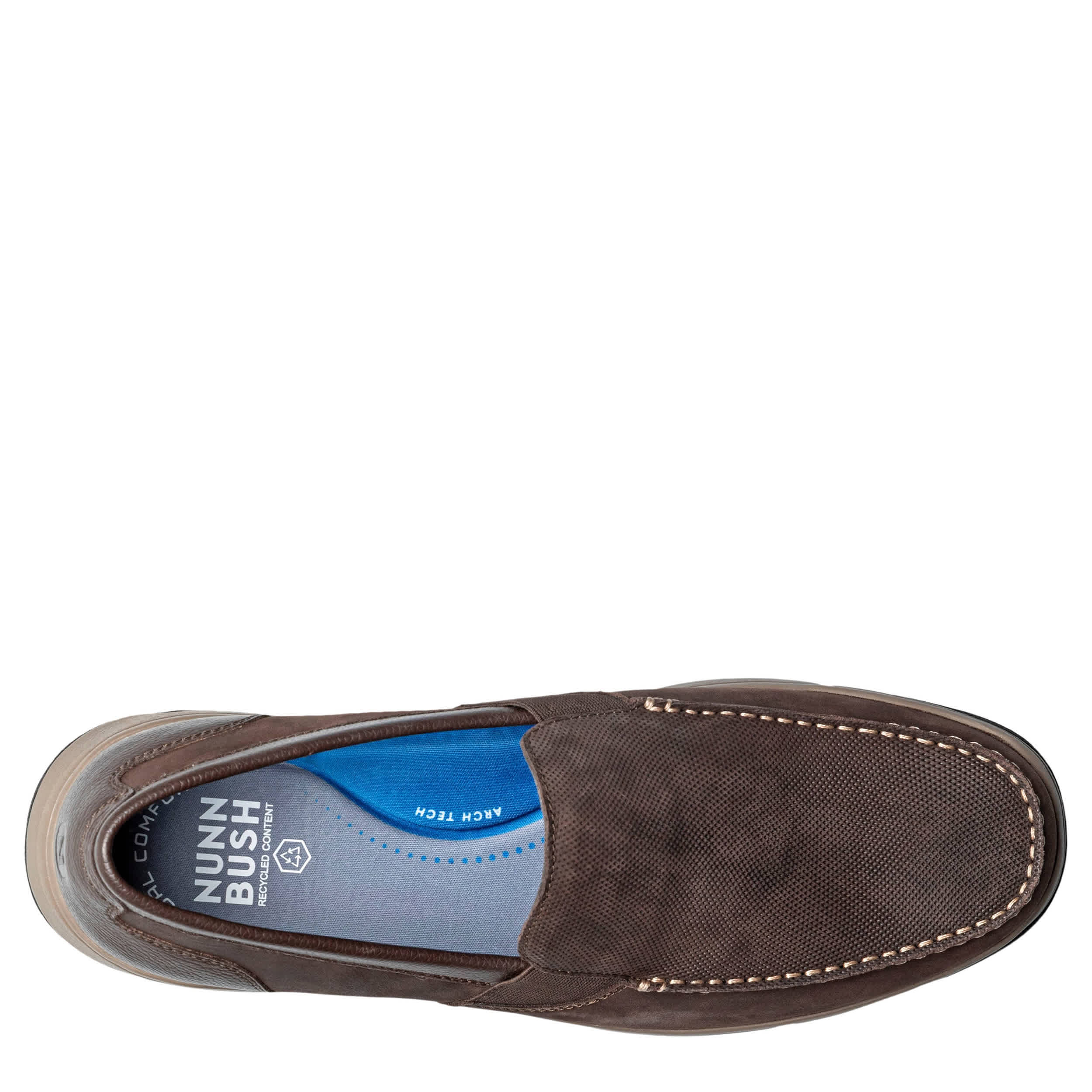 NUNN BUSH-MENS LUCA MOC TOE VENETIAN SLIP ON SHOE-BROWN & 
