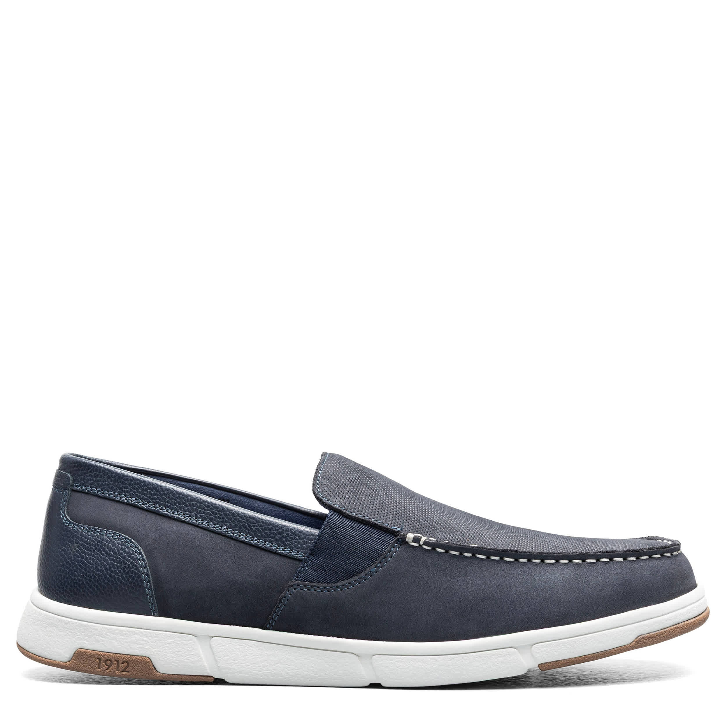 NUNN BUSH-MENS LUCA MOC TOE VENETIAN SLIP ON SHOE-NAVY & 