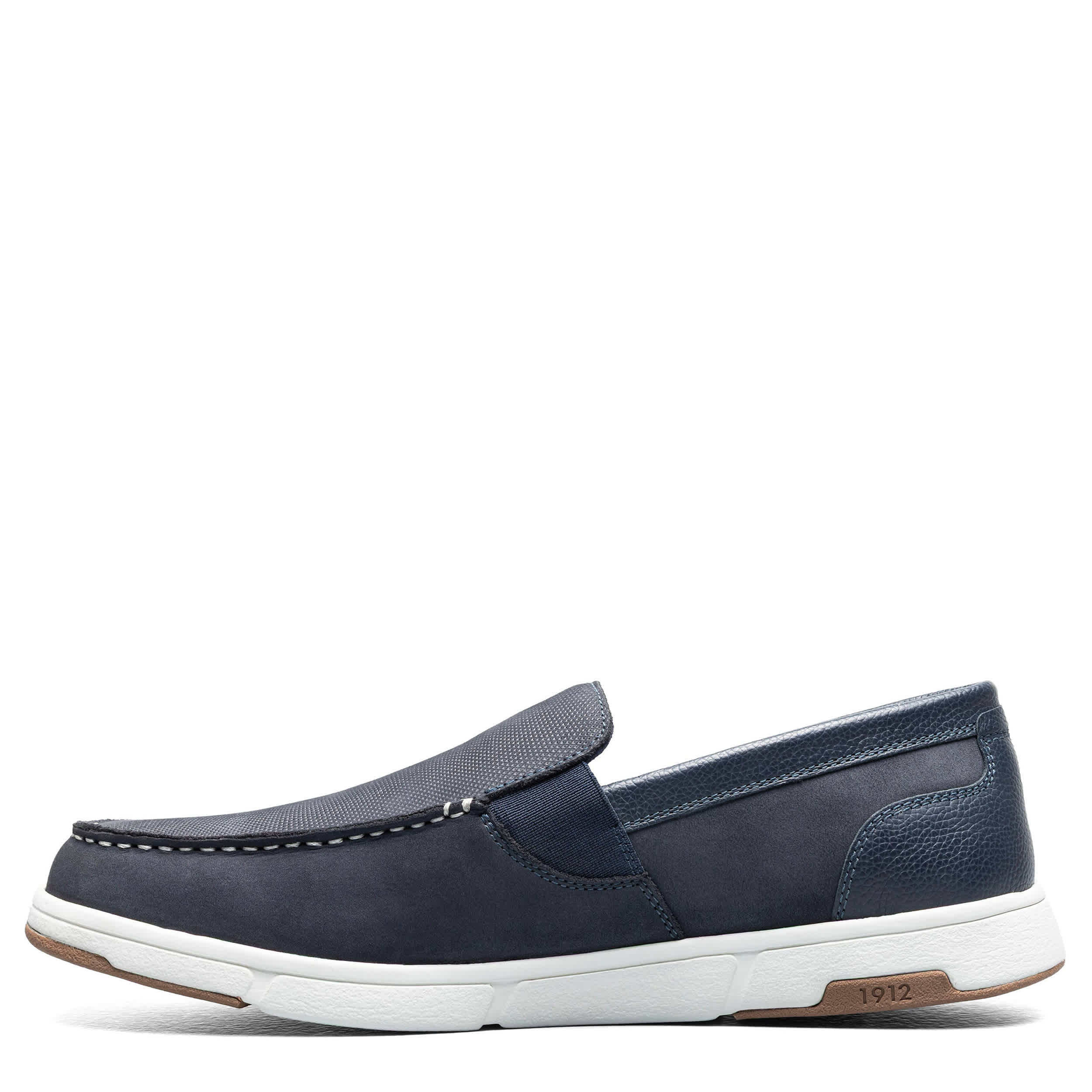 NUNN BUSH-MENS LUCA MOC TOE VENETIAN SLIP ON SHOE-NAVY & 