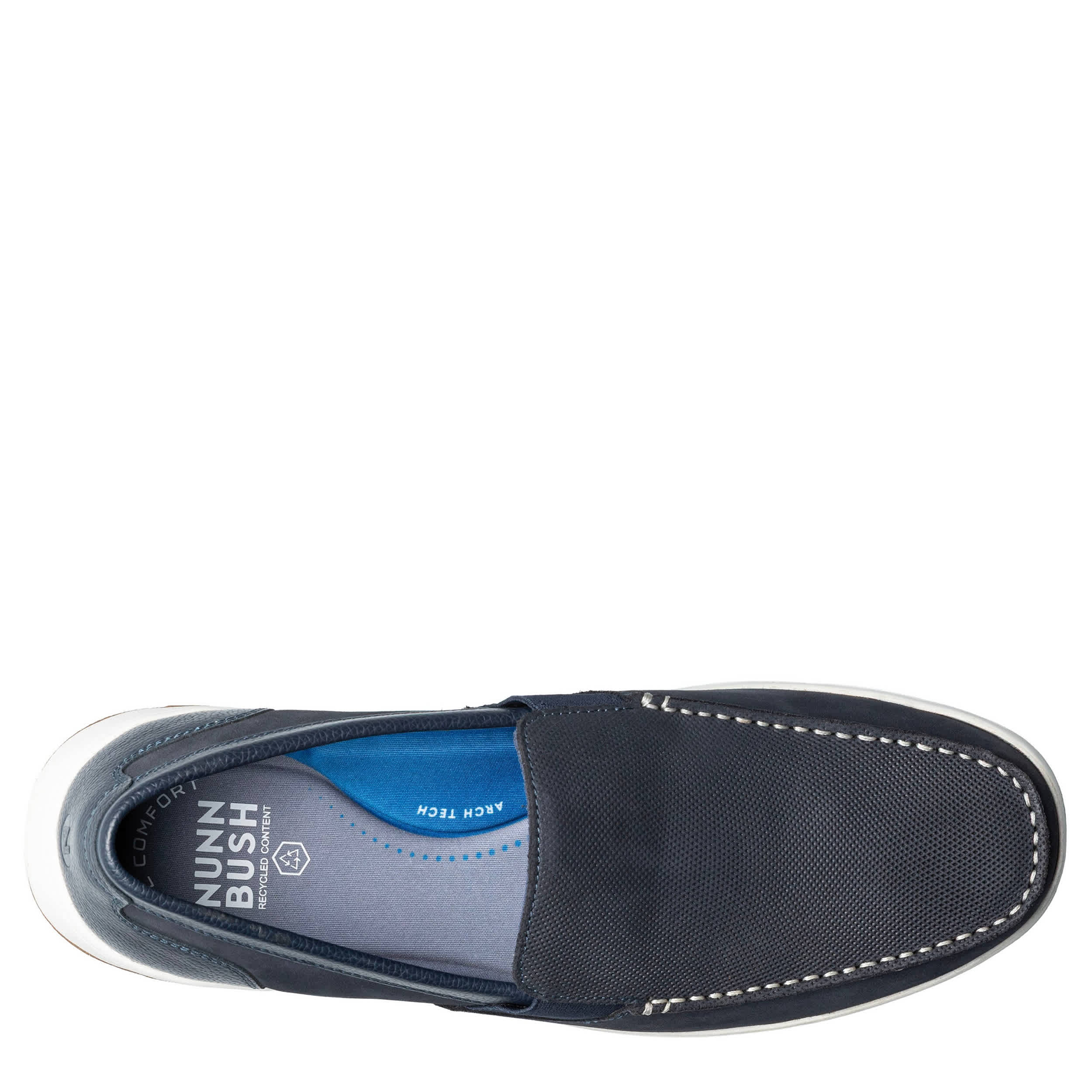 NUNN BUSH-MENS LUCA MOC TOE VENETIAN SLIP ON SHOE-NAVY & 