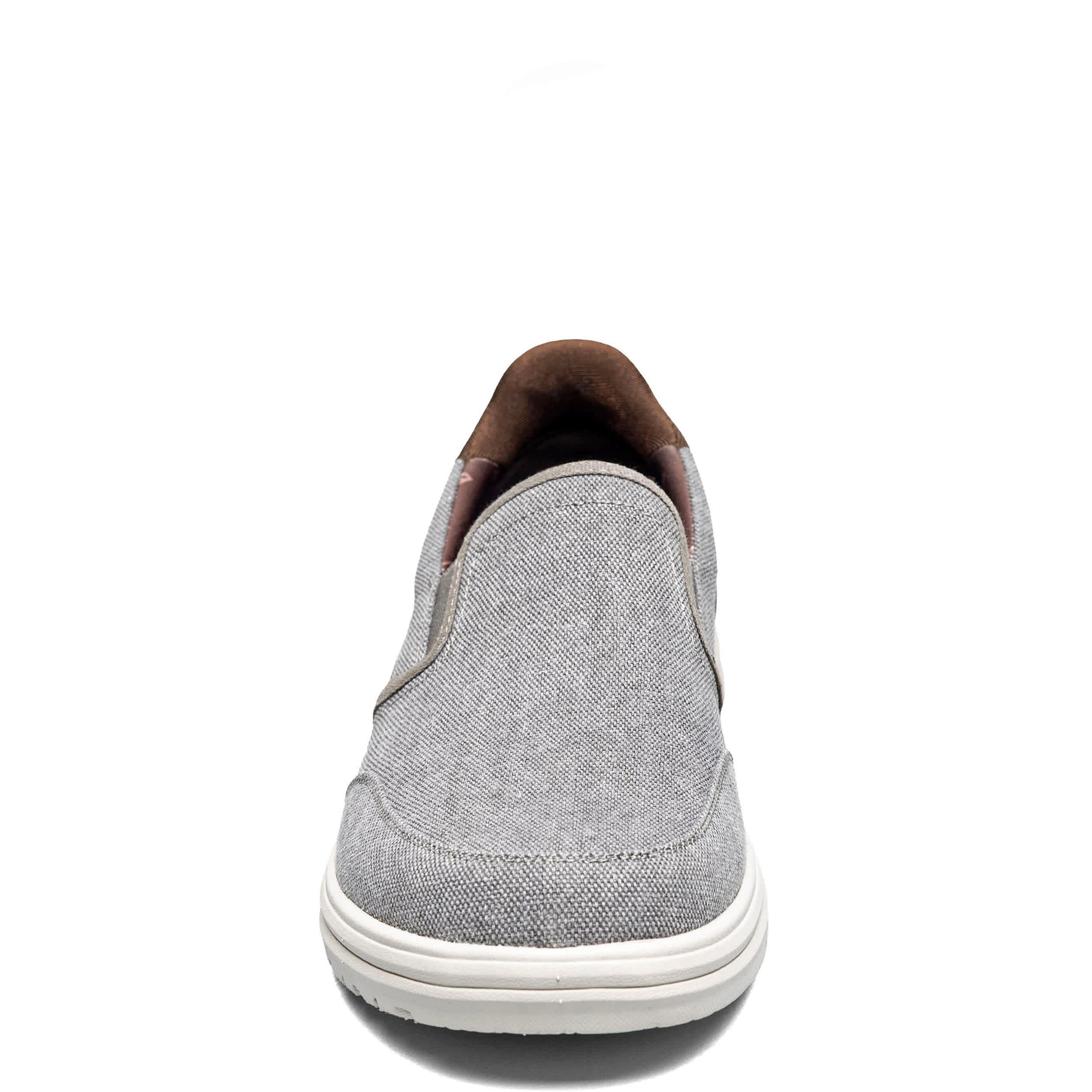 NUNN BUSH-MENS BREW CITY CANVAS EZ HANDS FREE MOC TOE SNEAKER-GREY & 