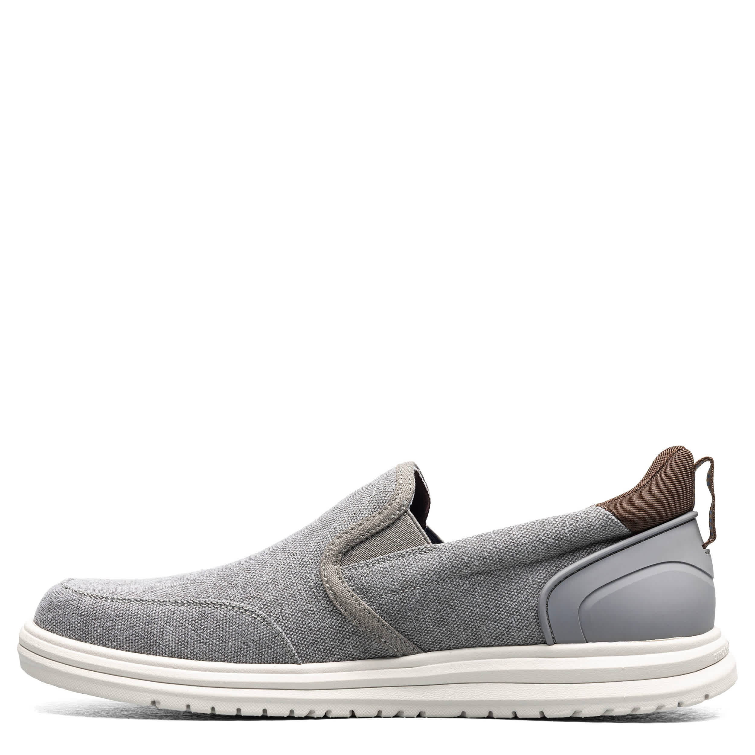 NUNN BUSH-MENS BREW CITY CANVAS EZ HANDS FREE MOC TOE SNEAKER-GREY & 