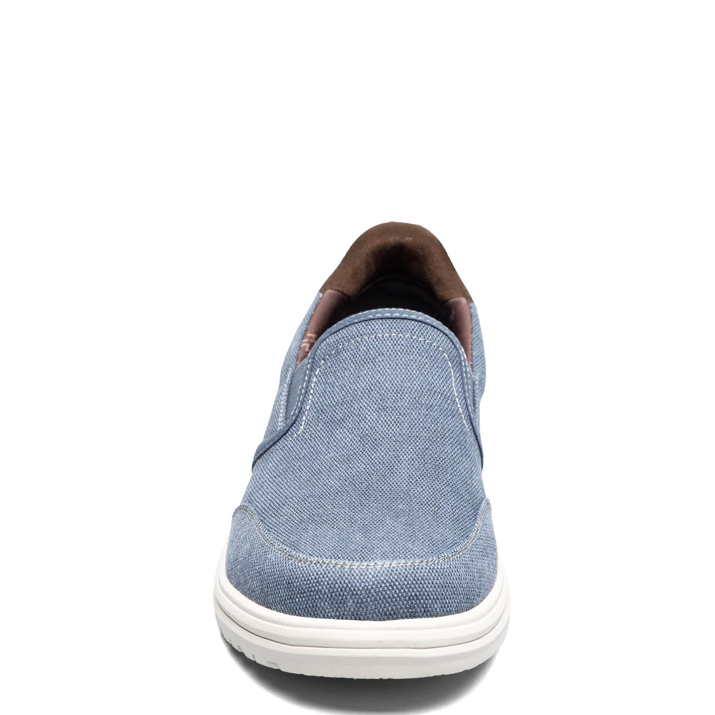 NUNN BUSH-MENS BREW CITY CANVAS EZ HANDS FREE MOC TOE SNEAKER-NAVY & 